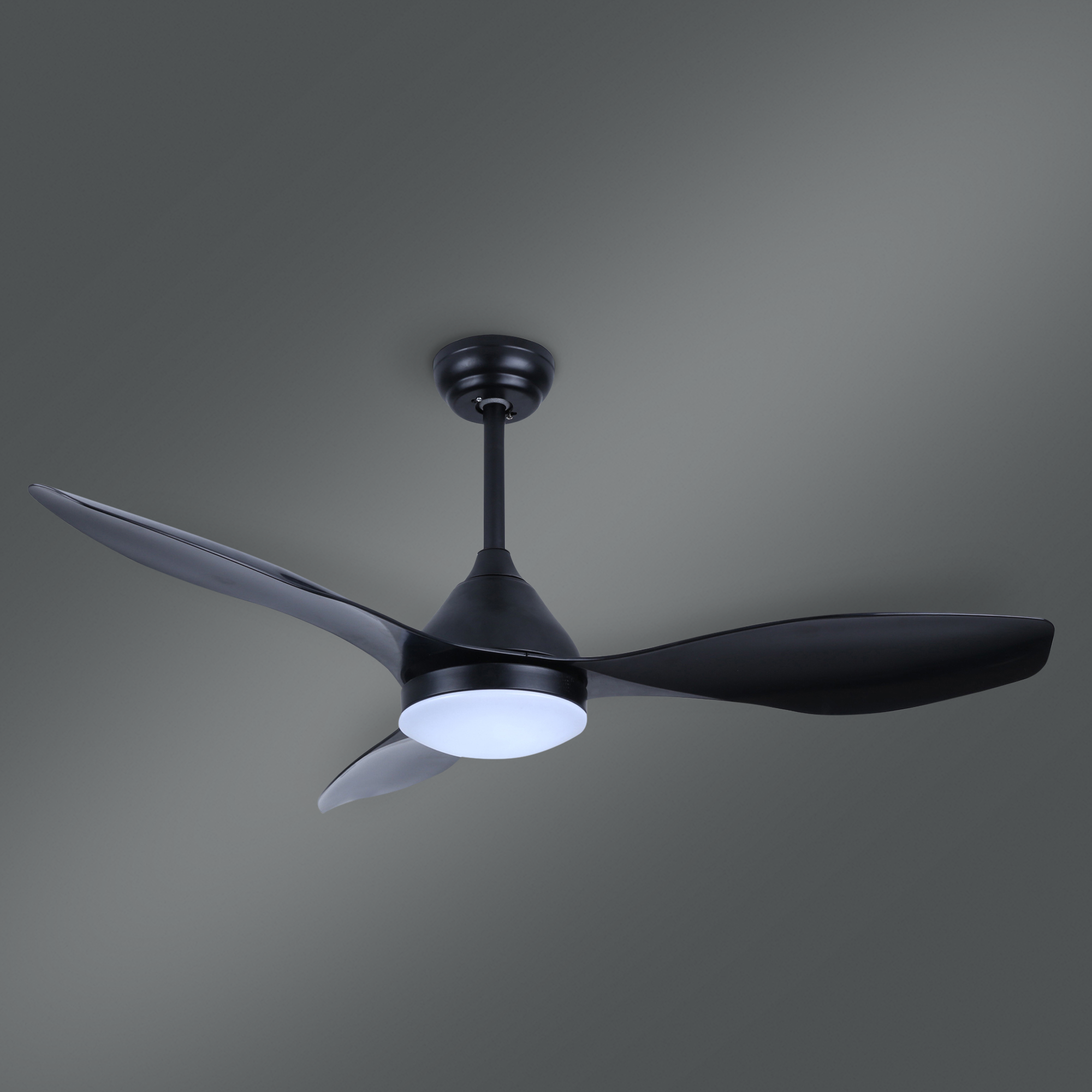 Ventoinha de teto com 3 lâminas DC Cristal Record d122cm preto - 2