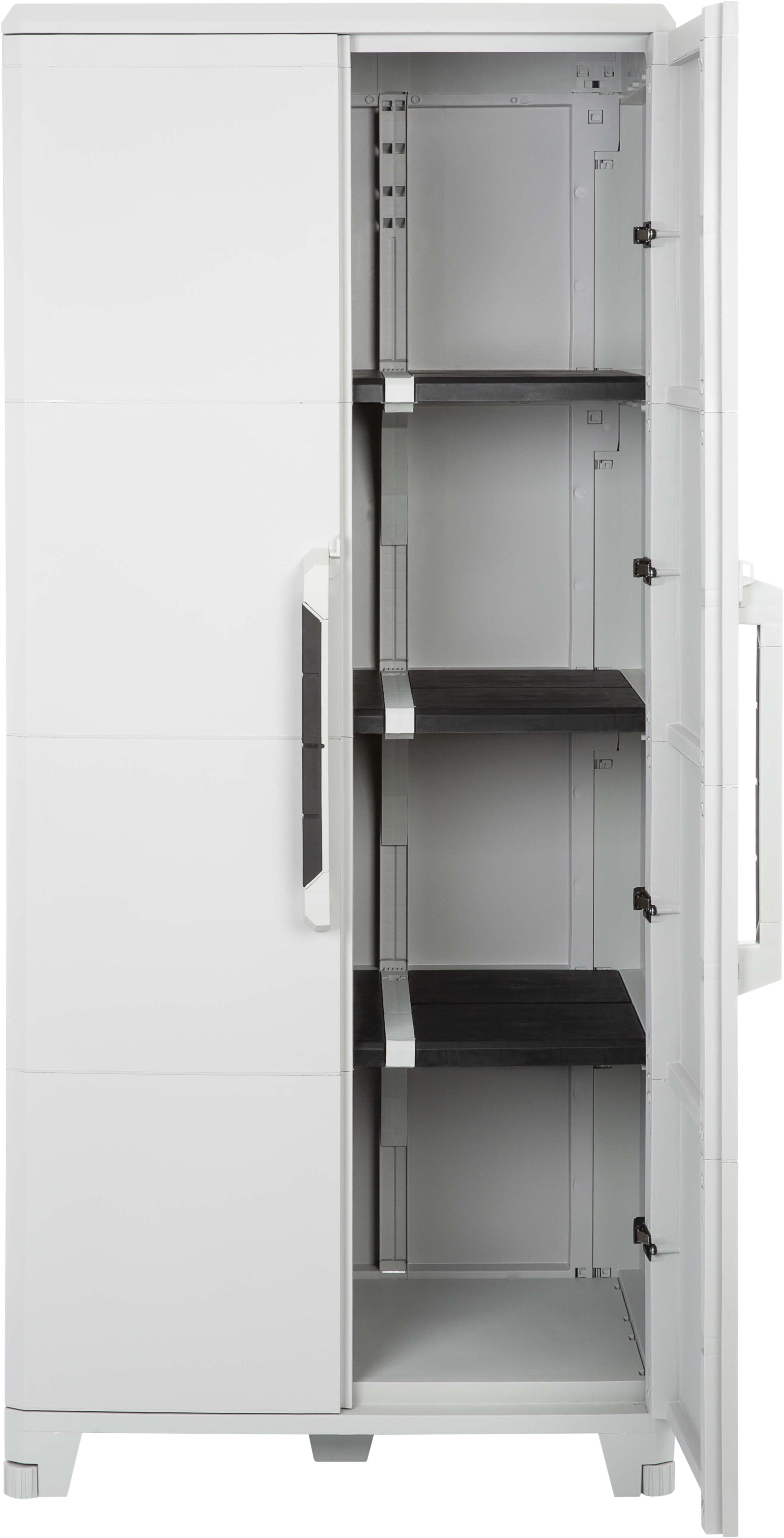 Armário em PVC alto exterior cinza 2 portas 185x78x44 cm Transforming - 25