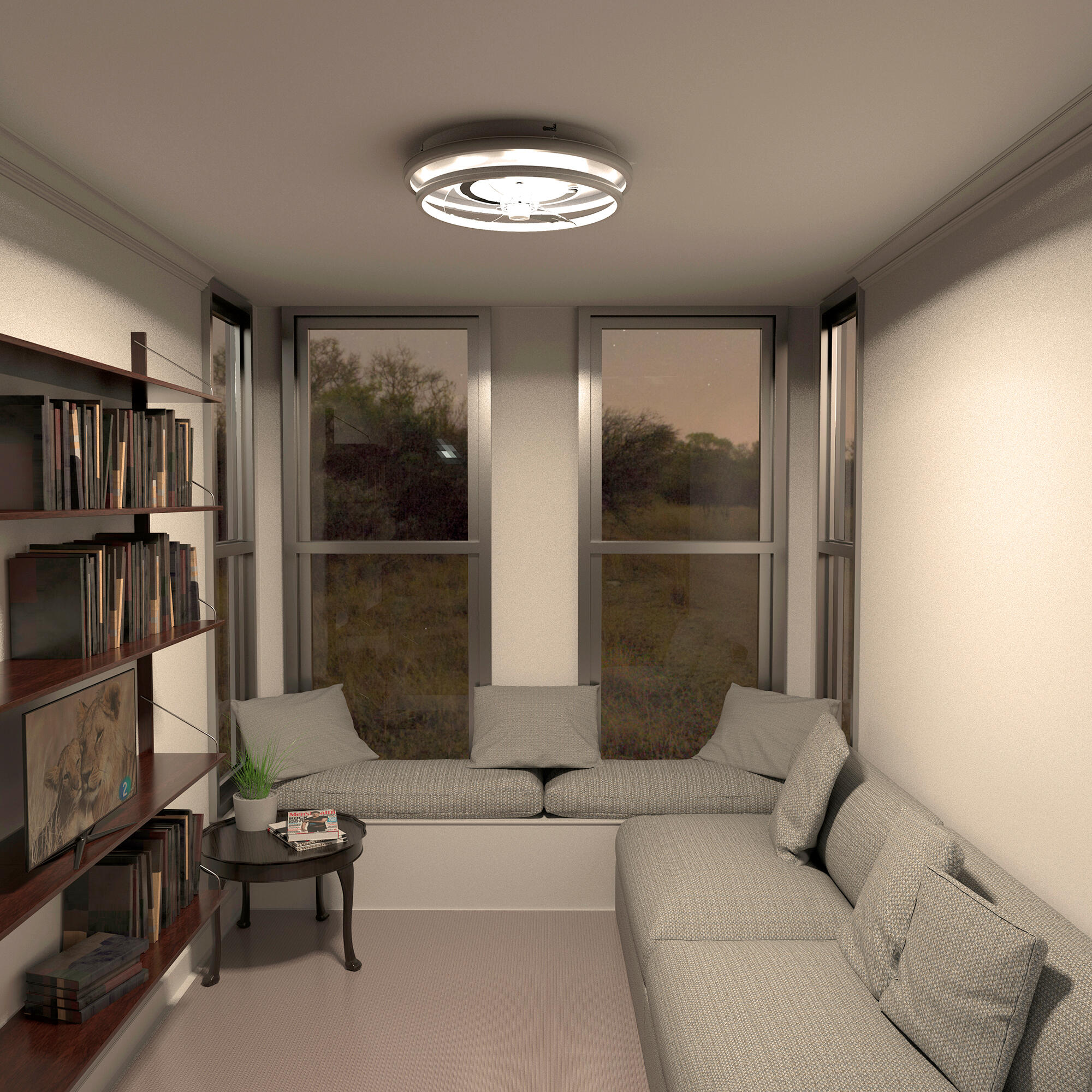 Ventilador de techo con luz motor DC Nerja de 49 cm blanco - 10