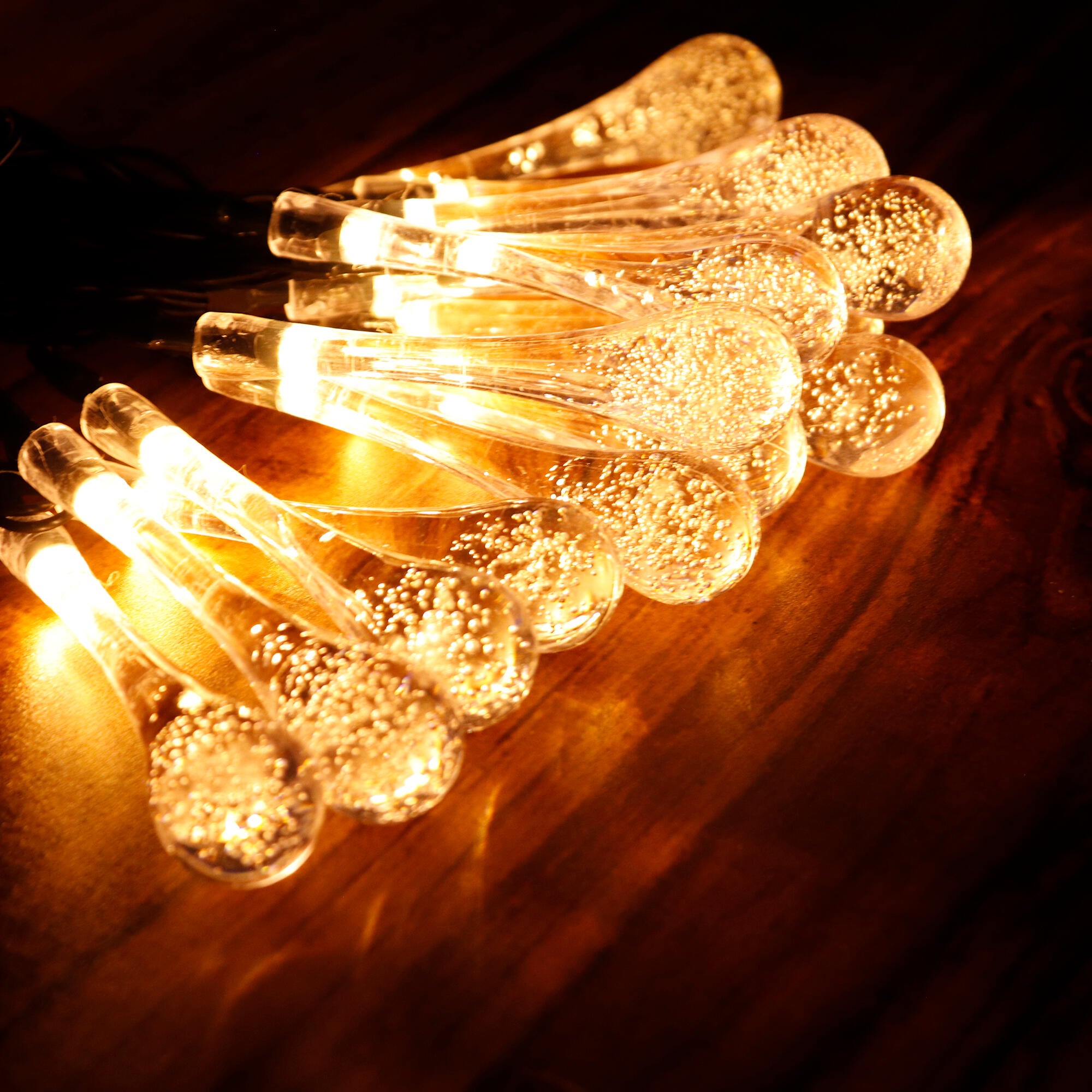 Grinalda solar exterior Lágrima 30 LUZES 3000K - 8