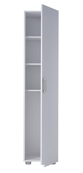 Armário despenseiro alto 1 porta melamina branco 40x42x180 cm Finsa