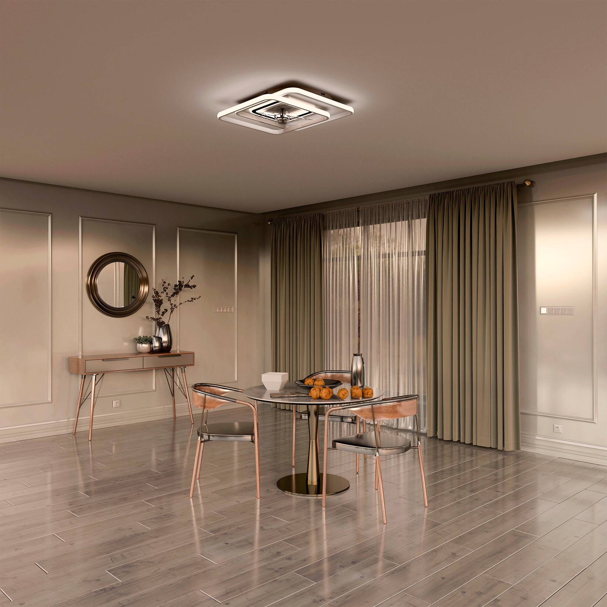 Ventoinha de teto 48.8cm 60W DC branco Altea - 9