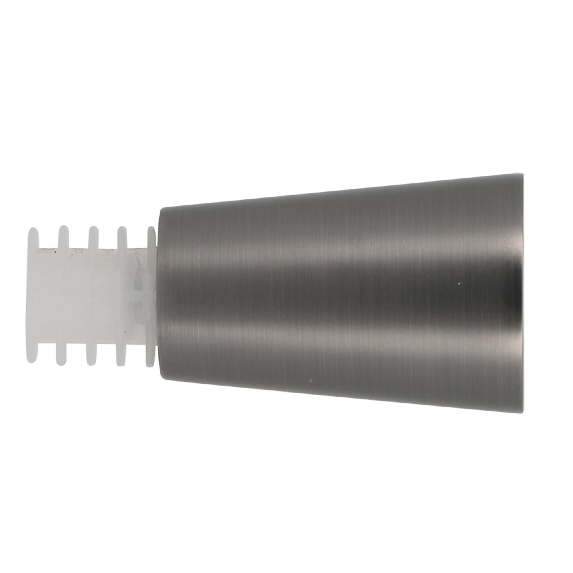 2 Terminales para barra de cortina Copa Industrial MOBOIS acero gris gun metal para barra diámetro 20 mm - 3
