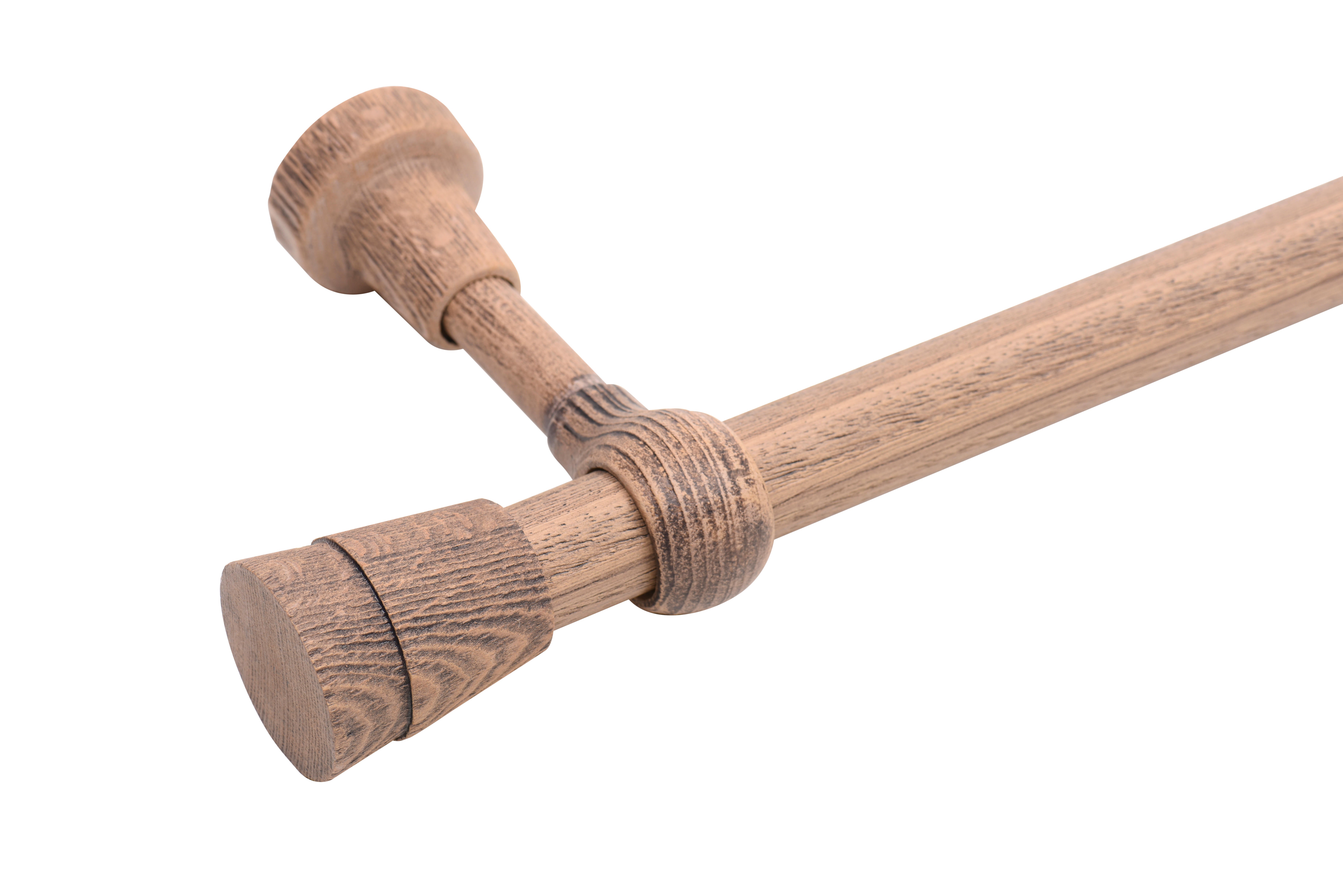 1 Soporte pared para barra diámetro 28 mm Nature INSPIRE Bois Dore pintado extensible 8.5-13 cm - 2