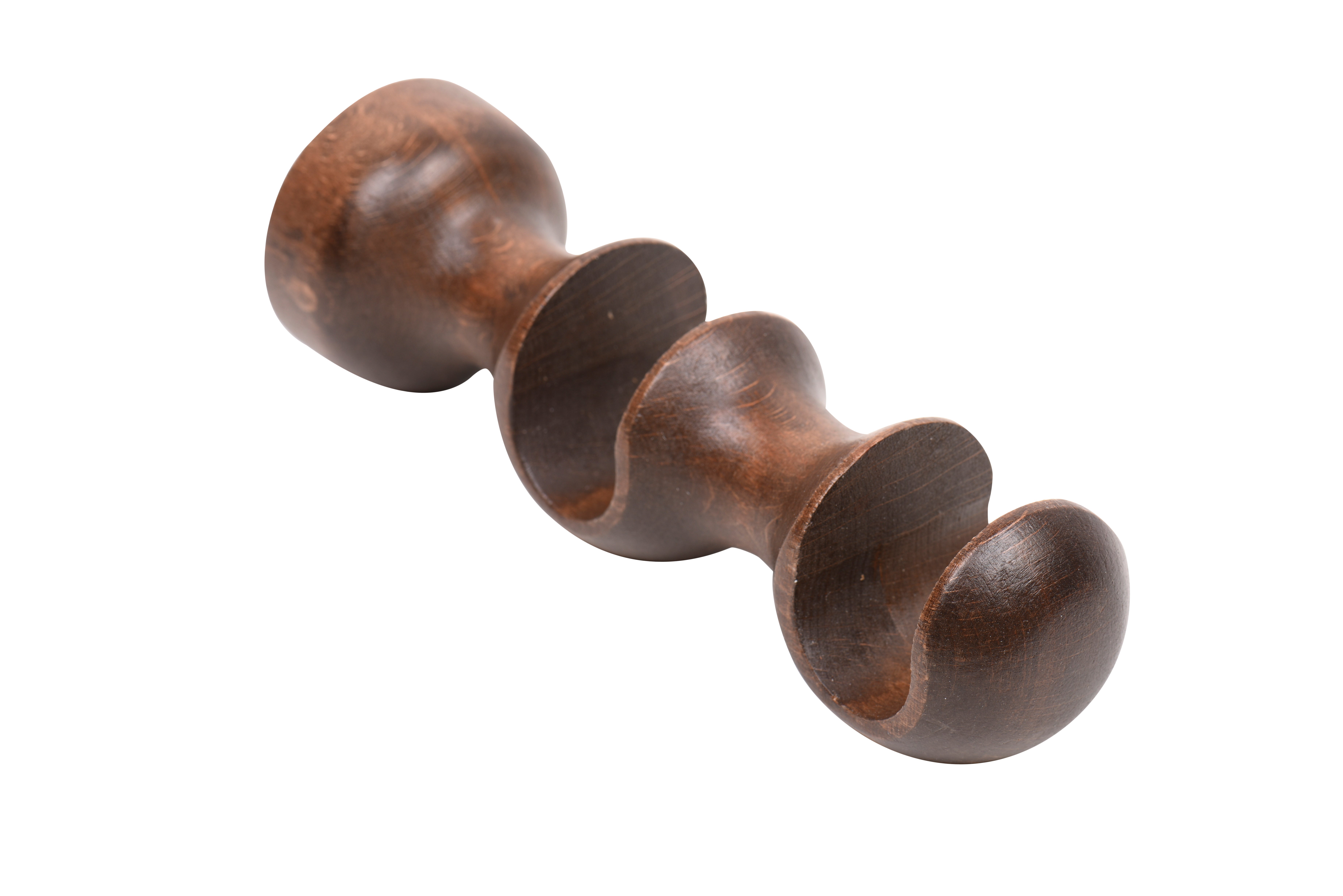 Soporte doble abierto para barra ø 28 mm roble