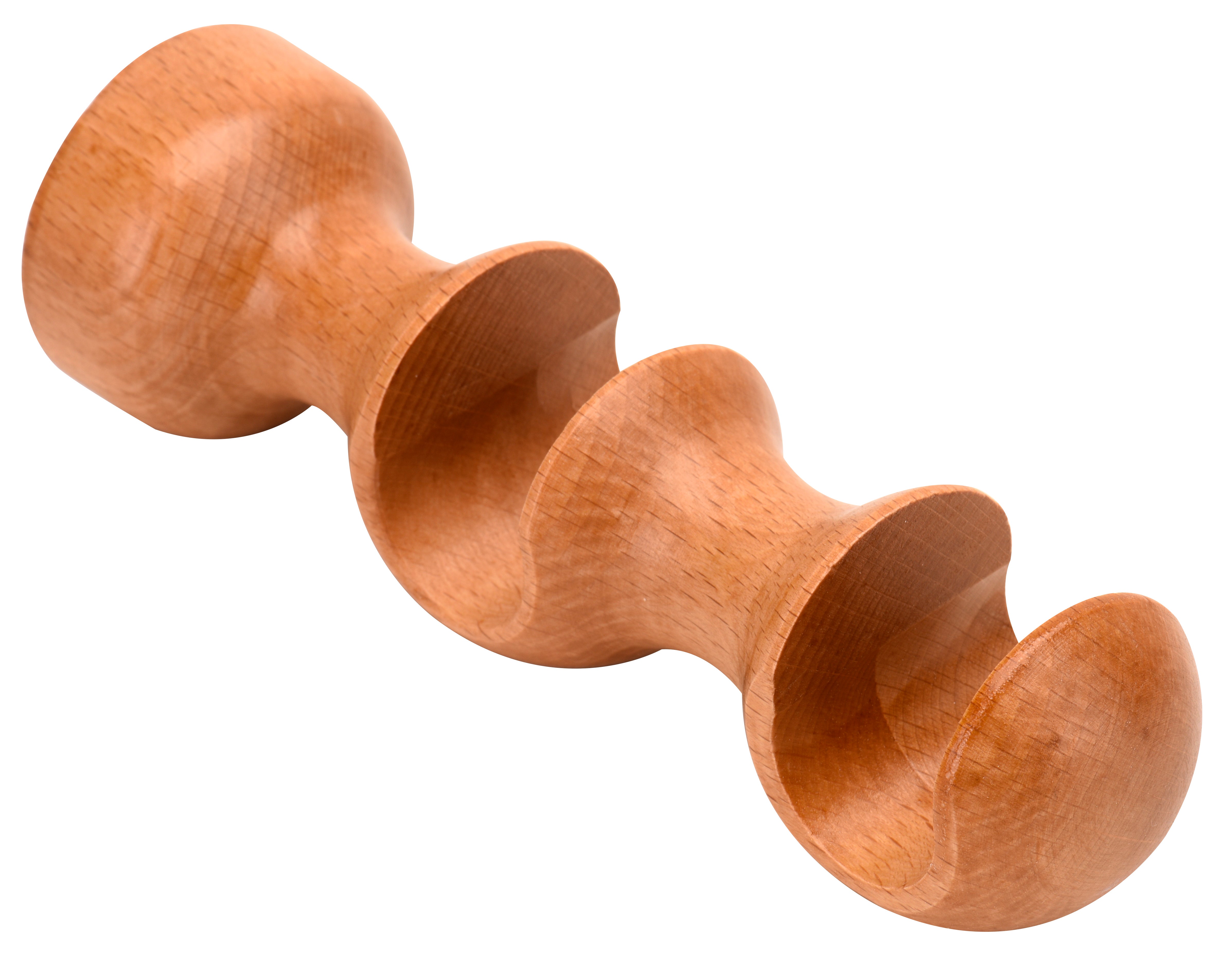Soporte doble abierto para barra ø 28 mm haya