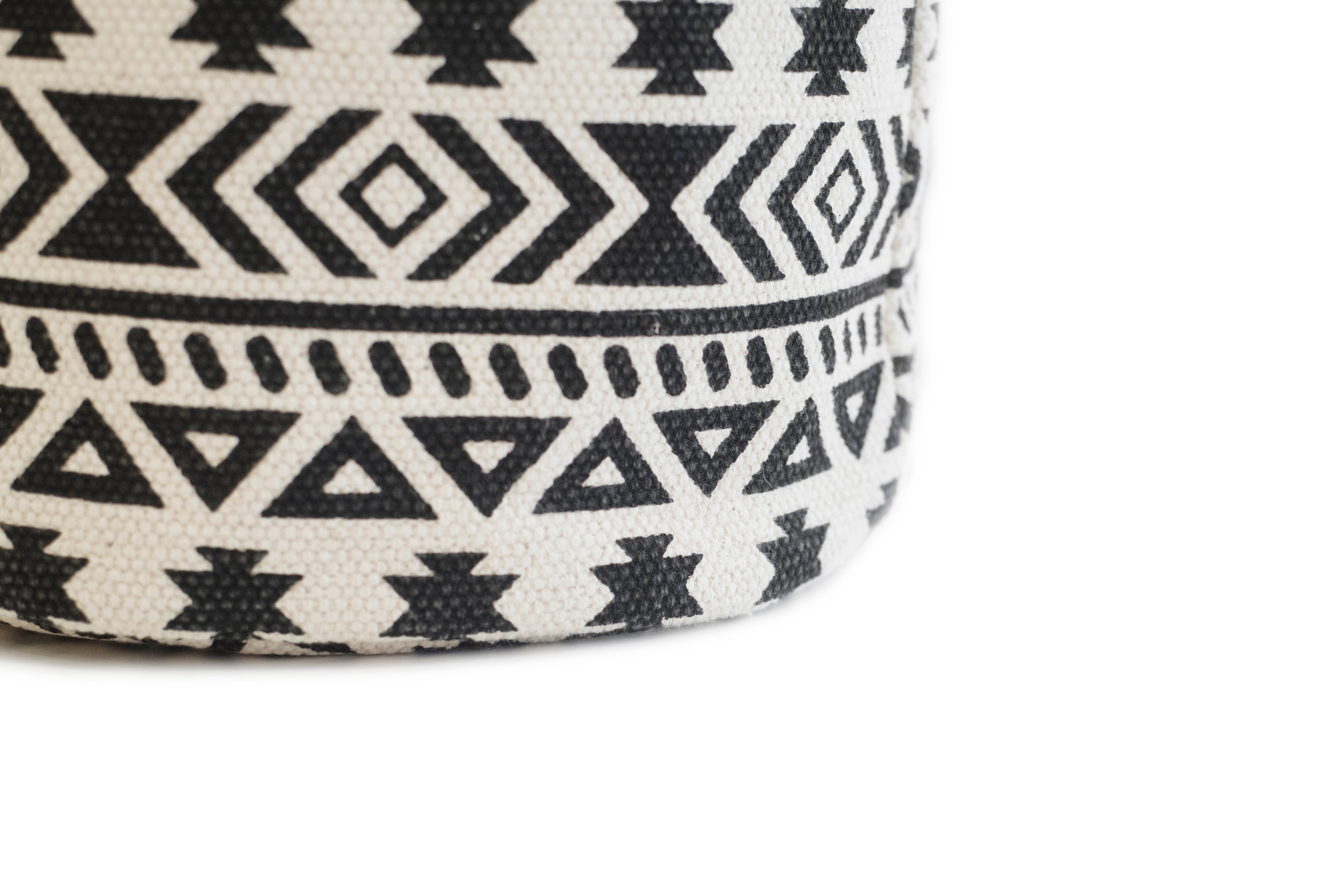 Cesta decorativa BASKET ETNICO blanco y negro 30x30x30 cm - 7