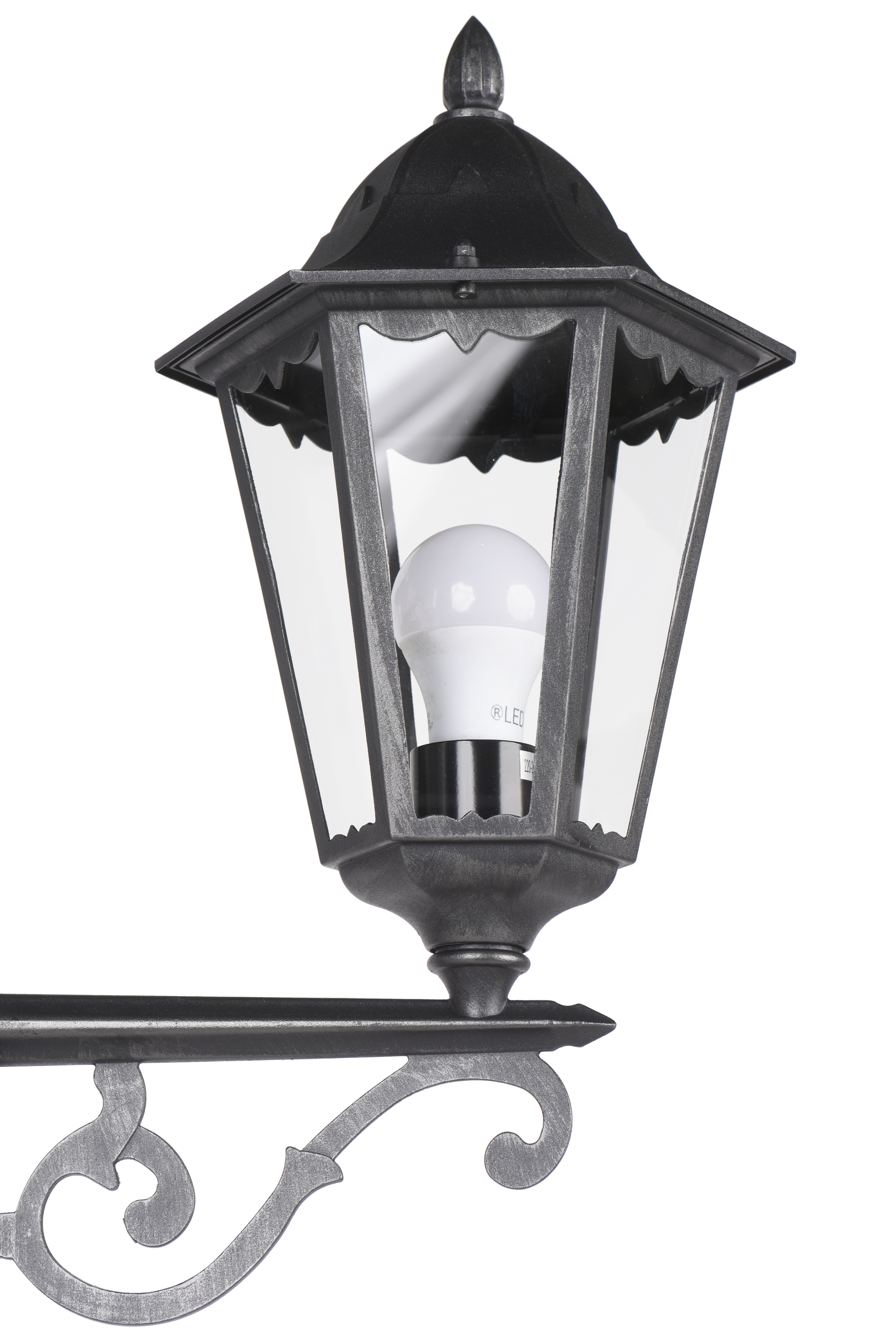 Lampione da giardino, Monza H 225 cm, nero, IP44 INSPIRE - 3