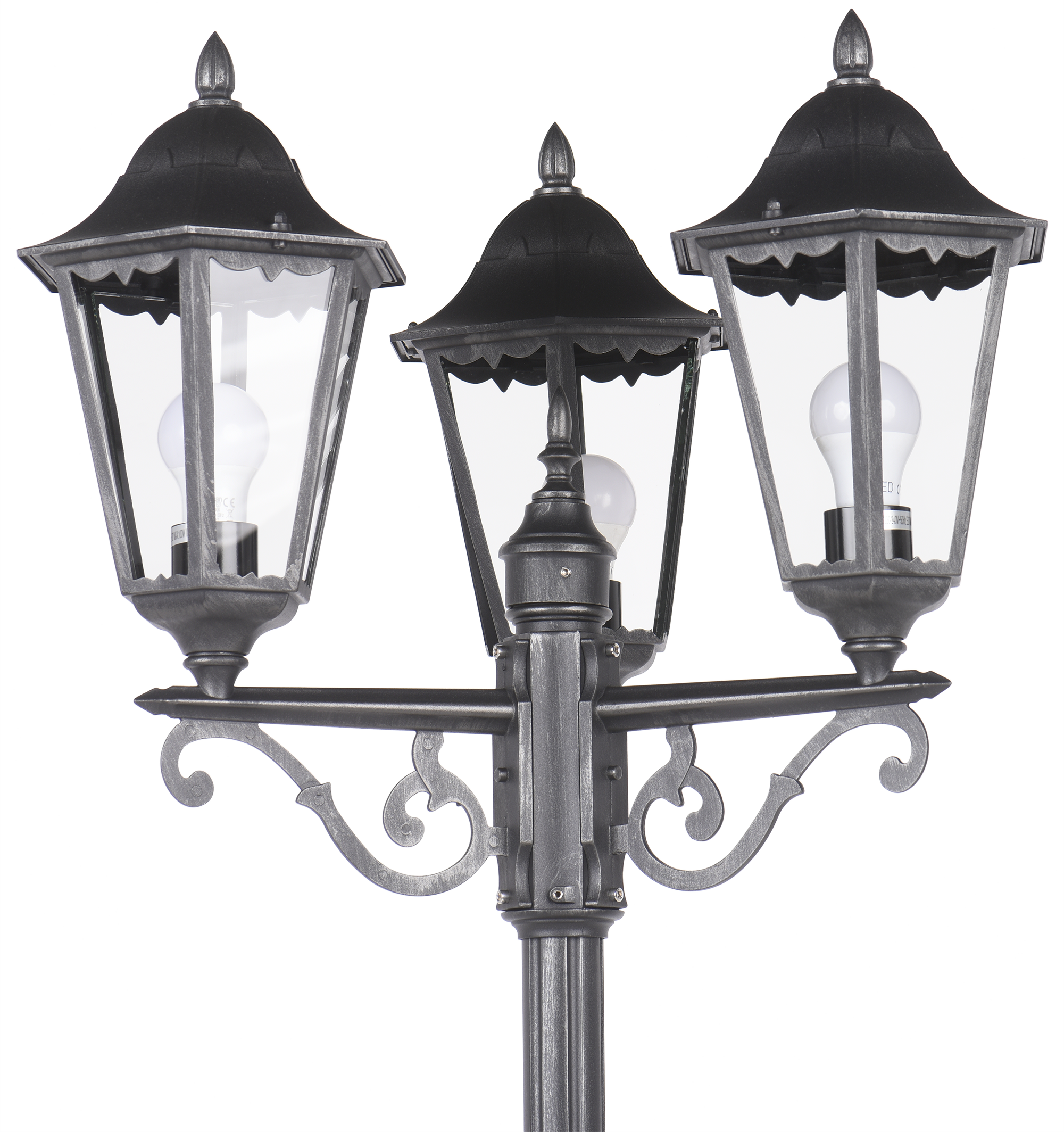 Lampione da giardino, Monza H 225 cm, nero, IP44 INSPIRE - 6