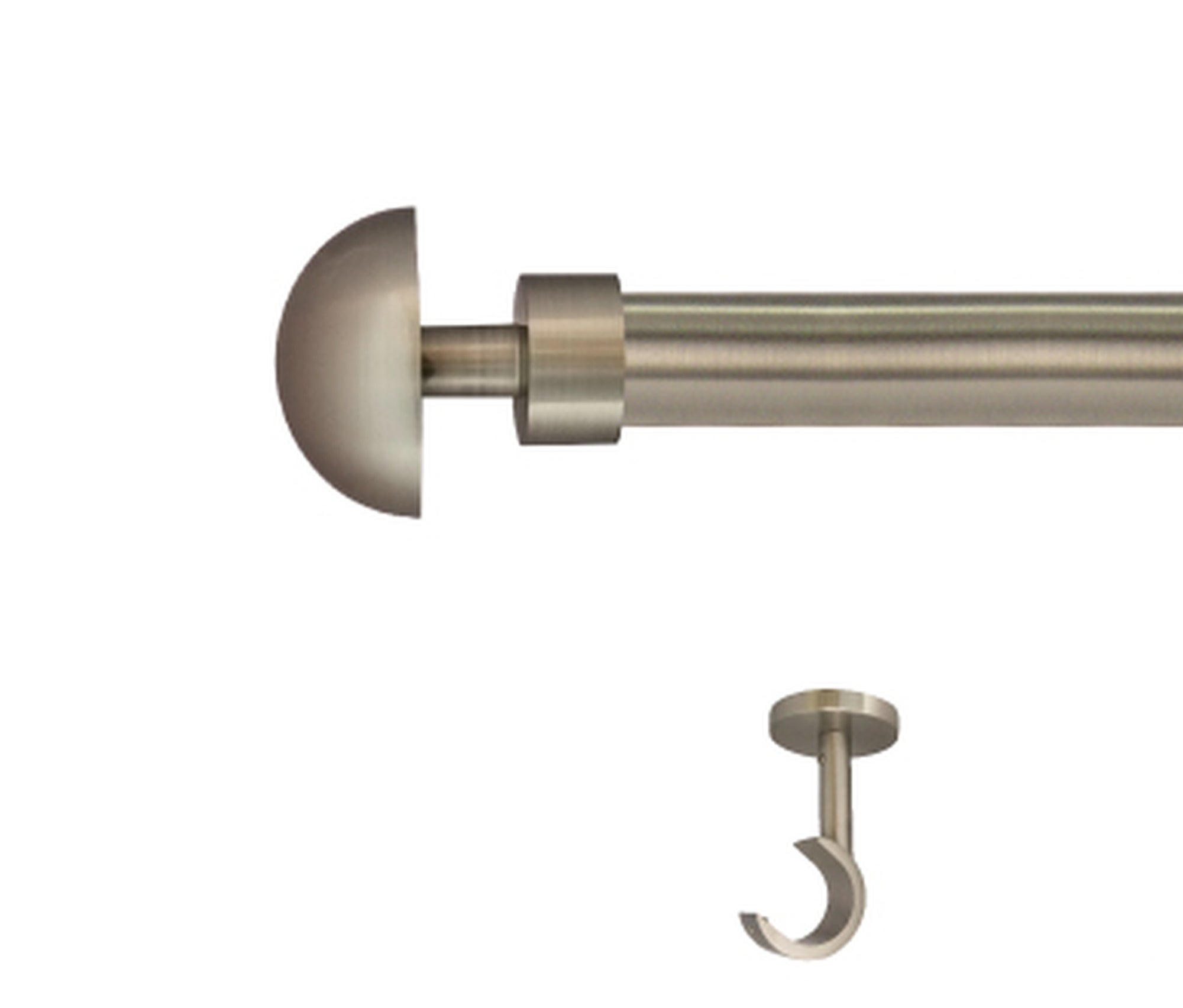 Kit barra metal ø 20mm seta azero 150cm s/anillas techo