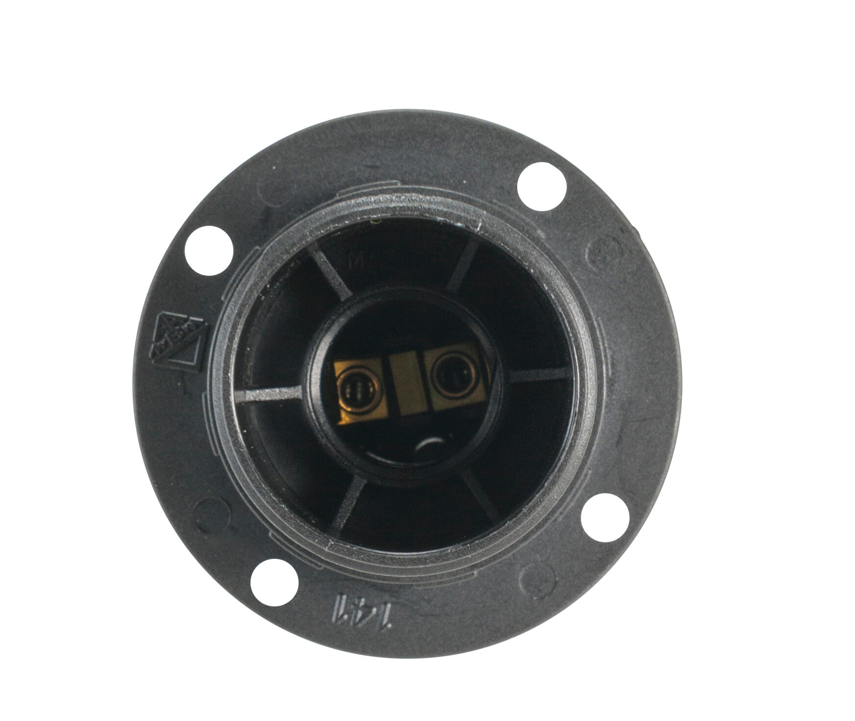 Casquilho e-14 com suporte abajur preto - 2