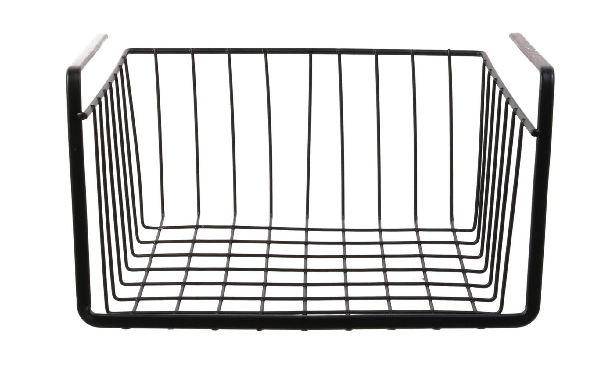 Cesta colgante de metal negro de 26x14x26 cm (anchoxaltoxfondo) - 4