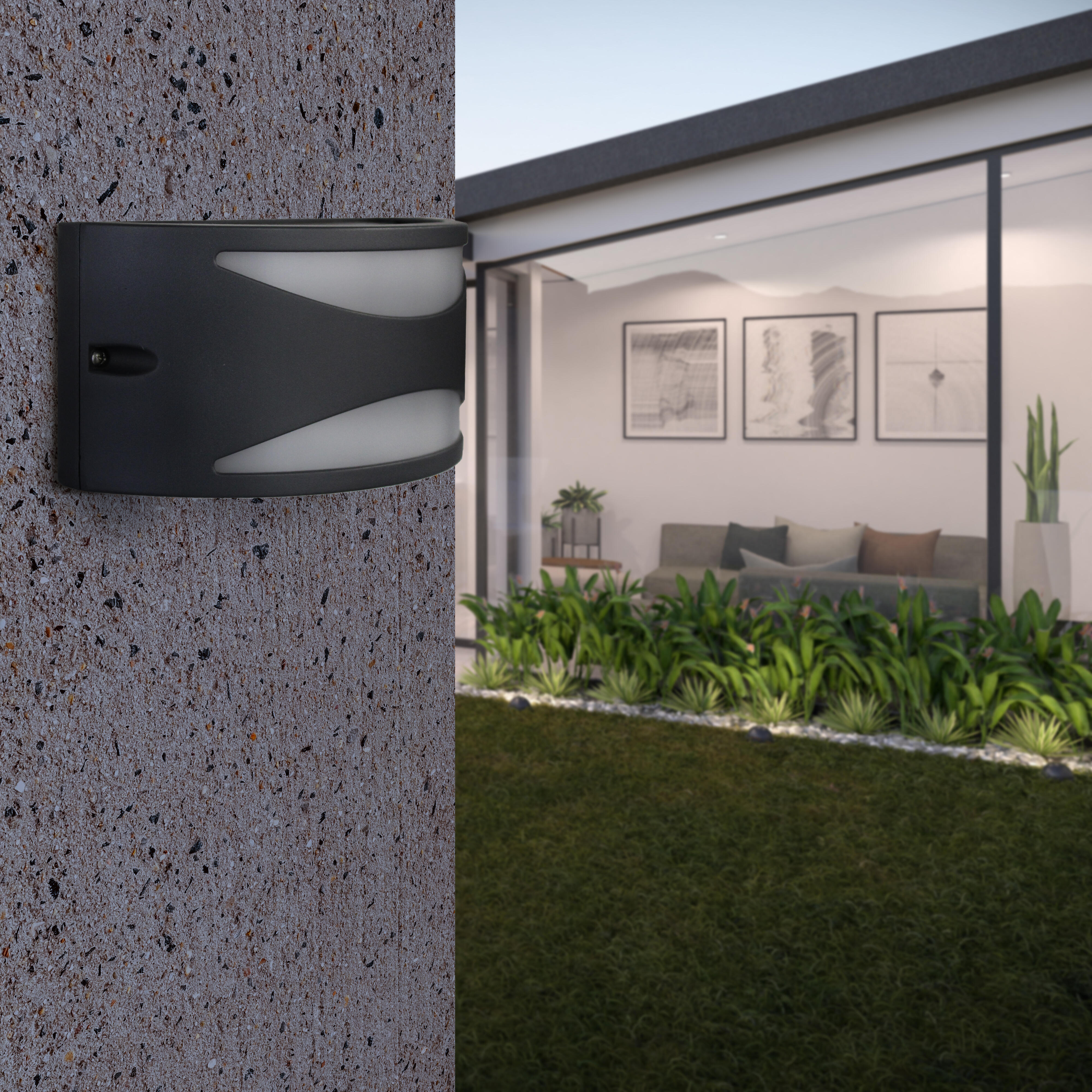 Candeeiro de parede exterior E27 IP54 1 LUZ PRETO - 2