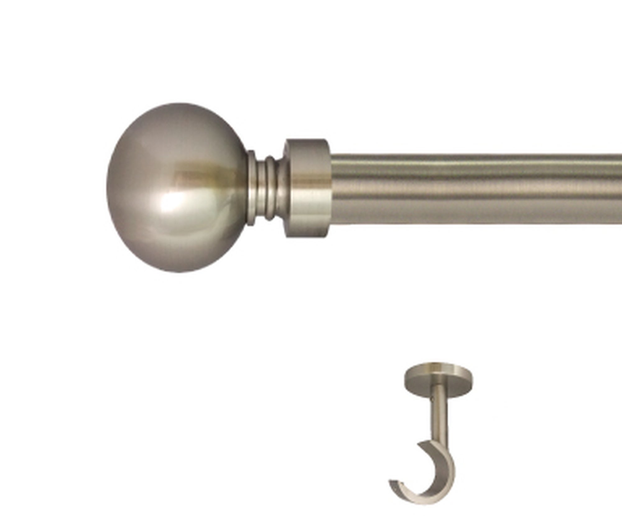 Kit barra metal ø 20mm cala azero 200cm s/anillas techo