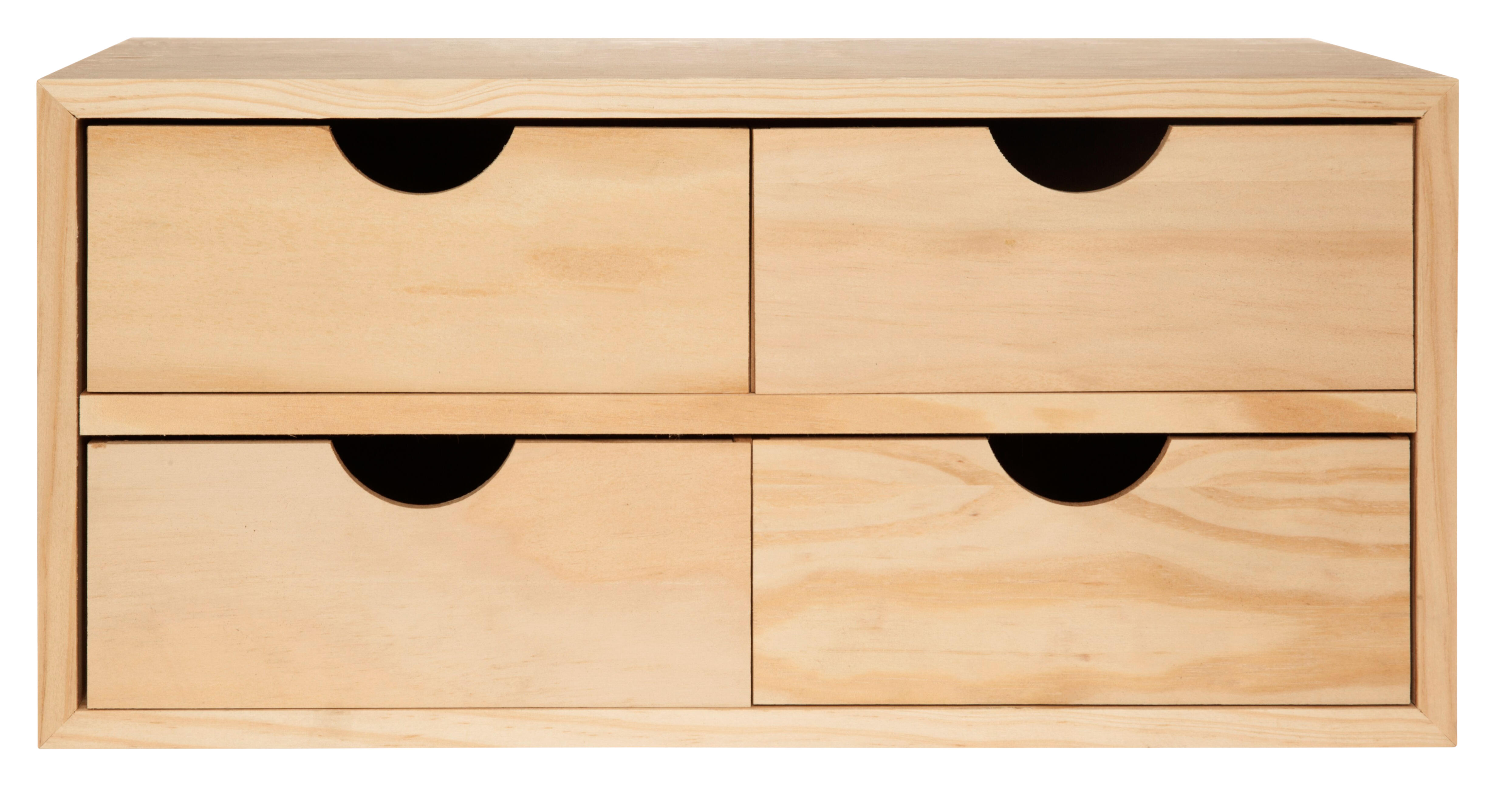 Cajonera de madera  de 18.5x40x20cm y capacidad l - 11