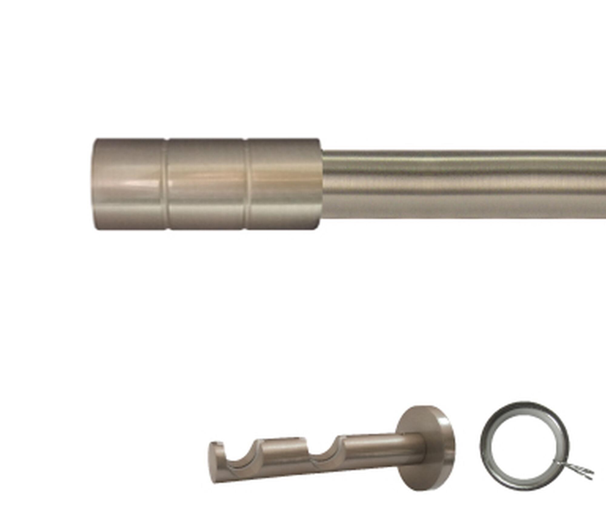 Kit 2 barras metal ø 20mm pipe azero 250cm c/anillas pared