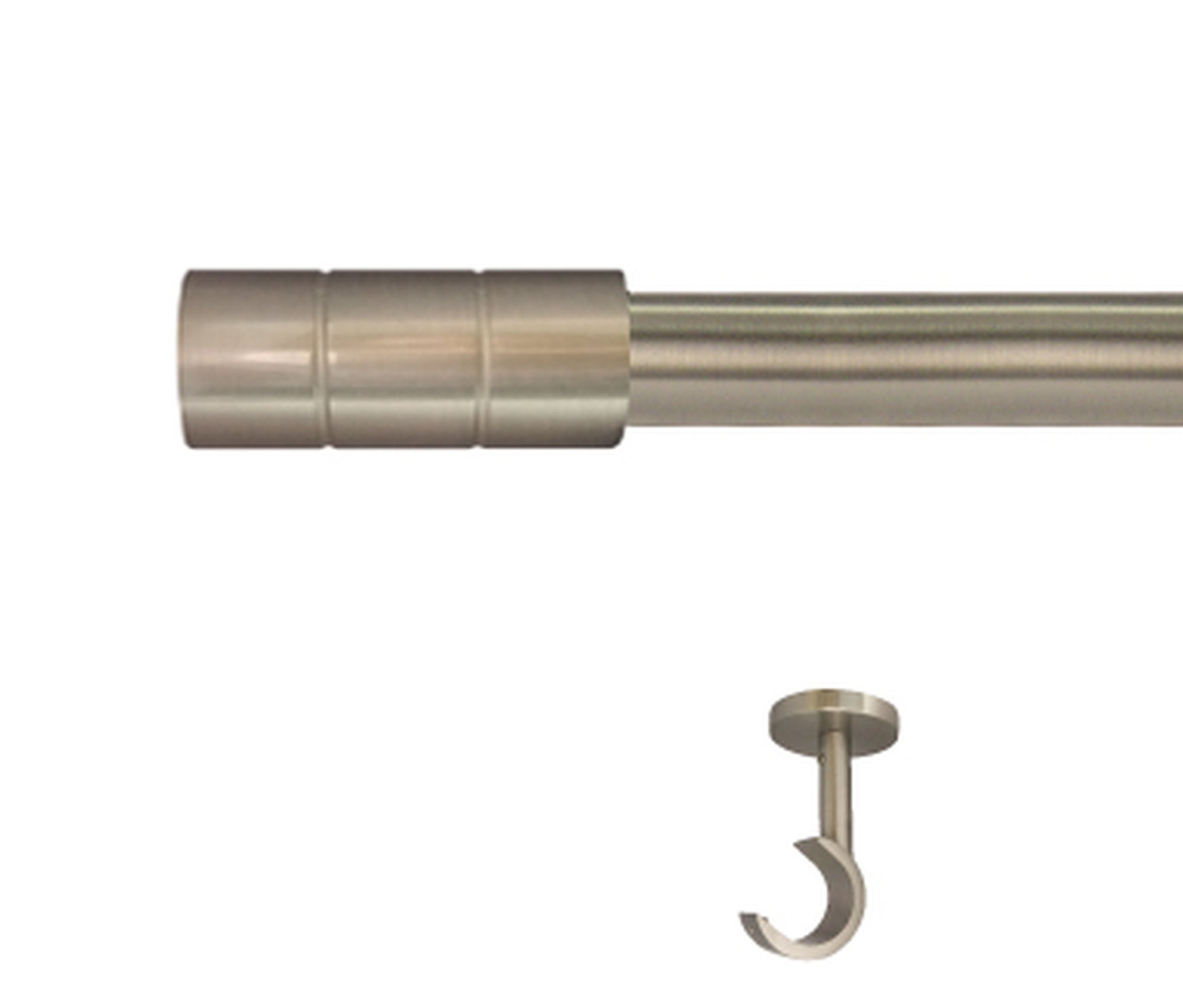 Kit barra metal ø 20mm pipe azero 200cm s/anillas techo