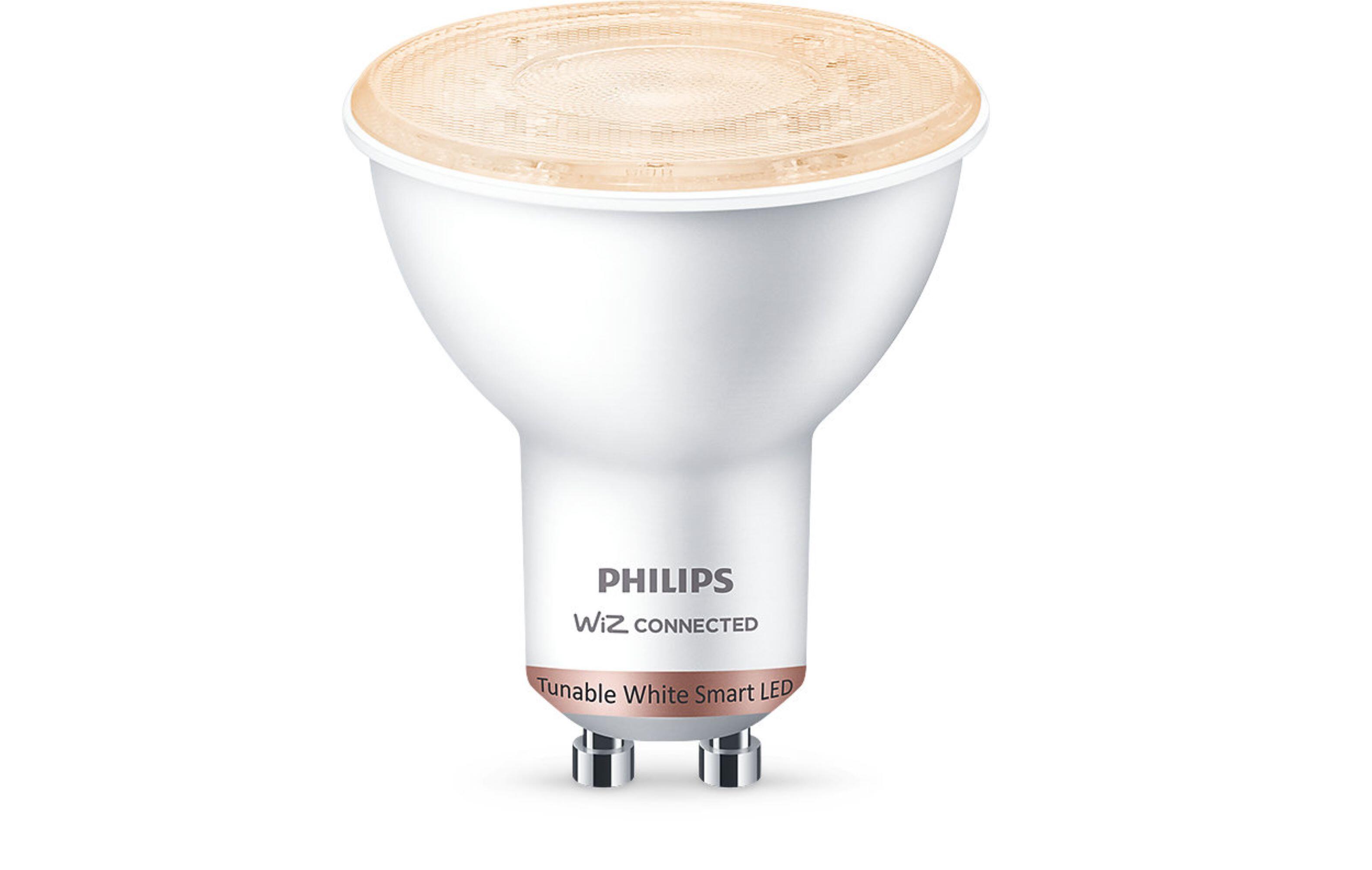 Bombilla LED GU10 inteligente compatible con WIZ 345 lúmenes 4.7W color de la luz blanco frío 6500K CRI mayor que 90 alta reproducción cromática clase energética F - 2