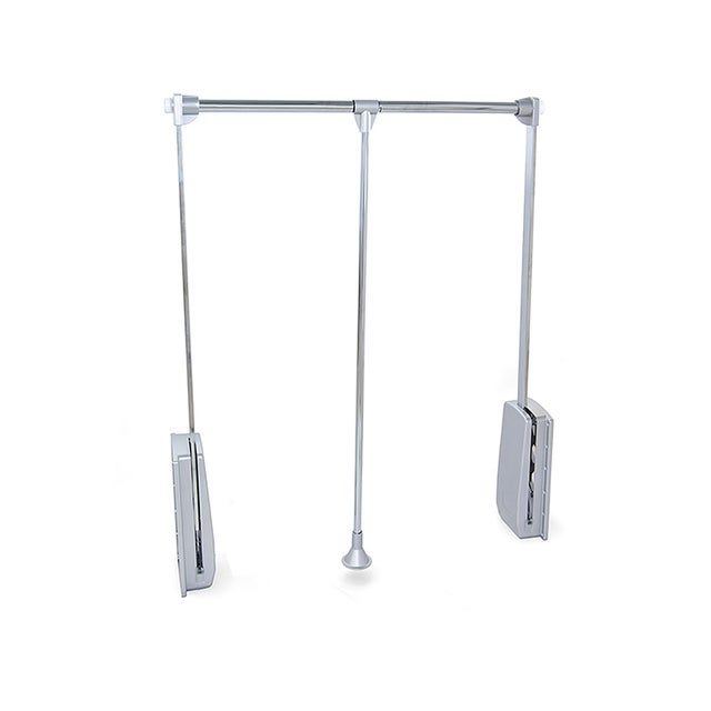 Colgador abatible Hang gris para armario. Ancho regulable 60-83cm