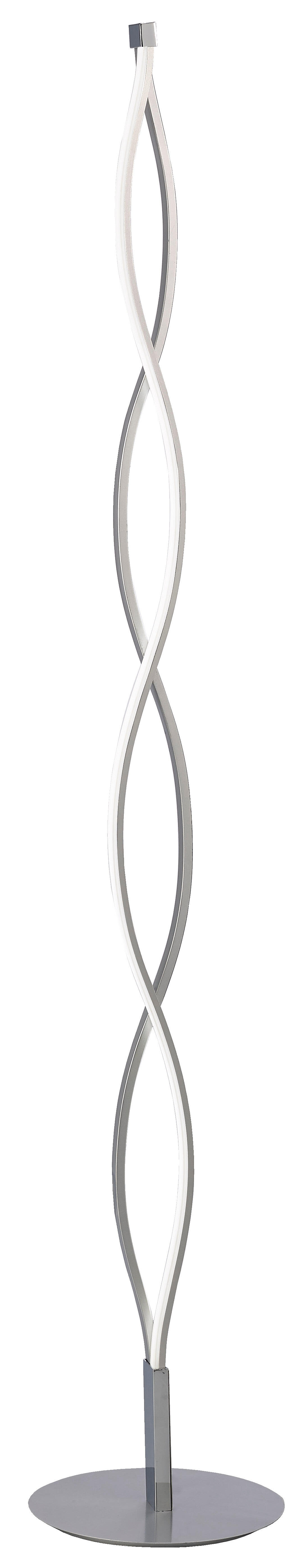 Lámpara de pie led sahara 21w 3000k dimable 150 cm de alto plata