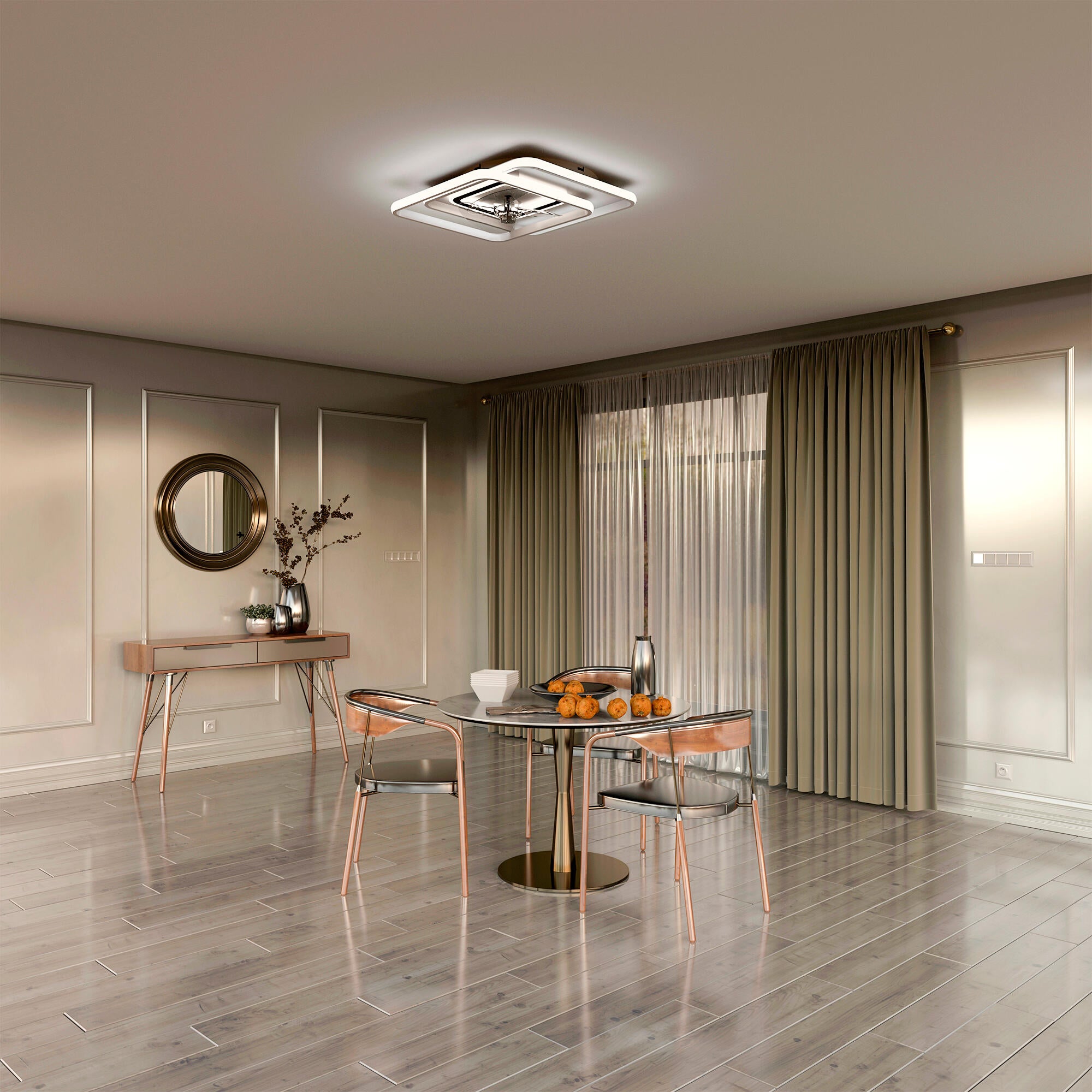 Ventoinha de teto 48.8cm 60W DC branco Altea - 10