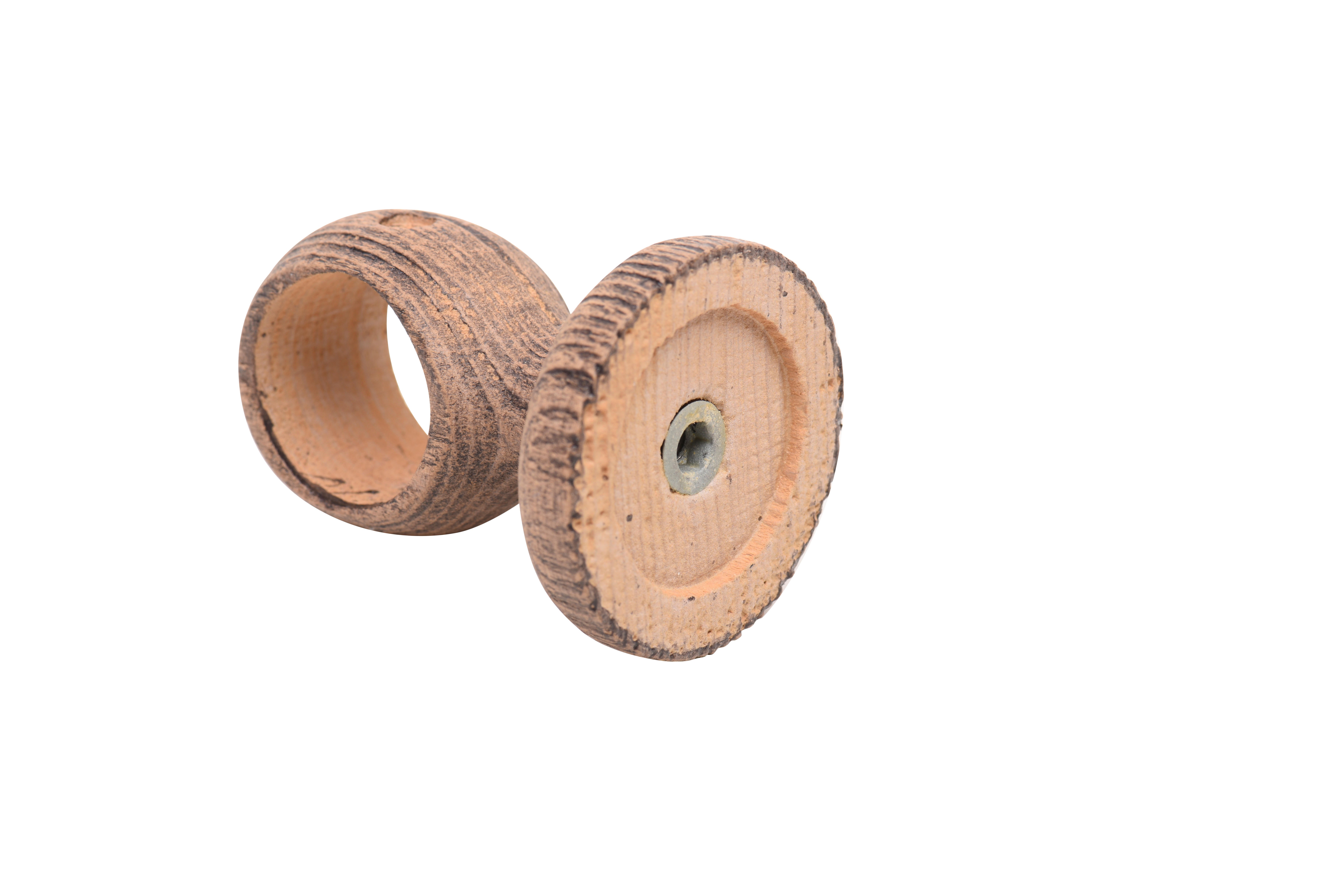 1 Soporte a techo para barra diámetro 28 mm Glamour madera Bois Dore patinado fijo 5 cm - 3