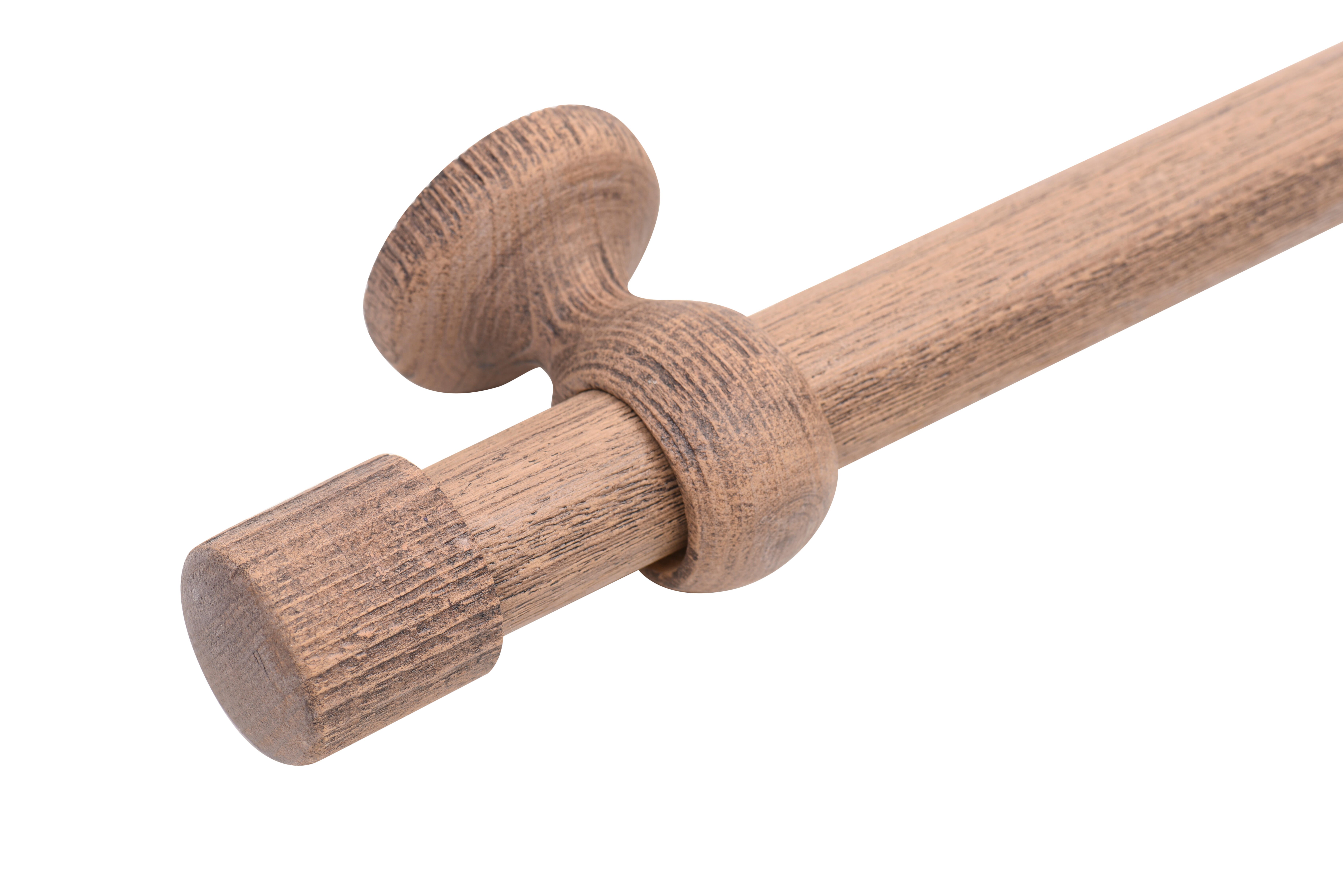 1 Soporte a techo para barra diámetro 28 mm Glamour madera Bois Dore patinado fijo 5 cm - 2