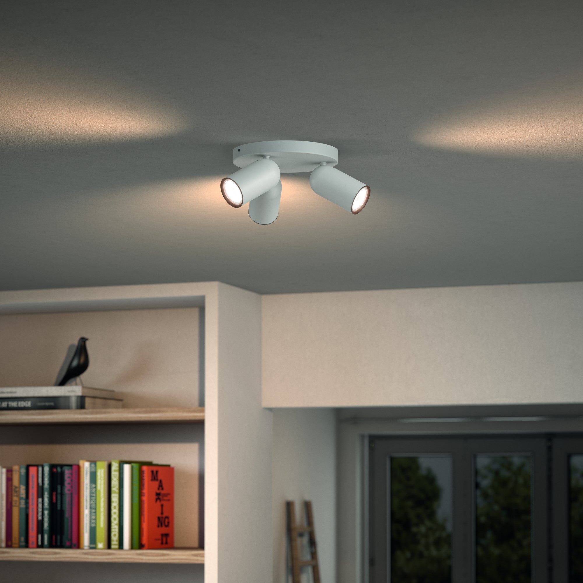 Plafón de 3 luces Pongee GU10 blanco 25 cm - 6