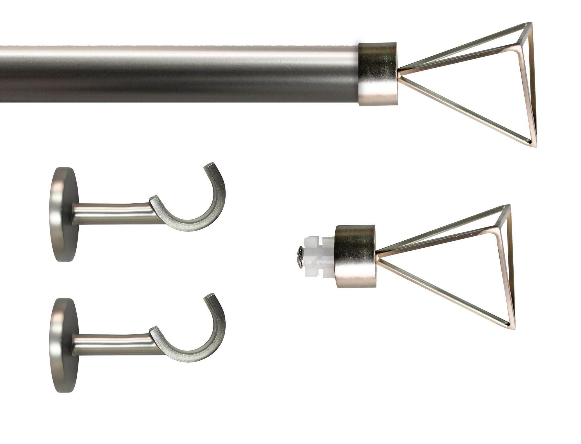 Set barra de metal diámetro 28mm cromo a techo 2m inspire trapecio