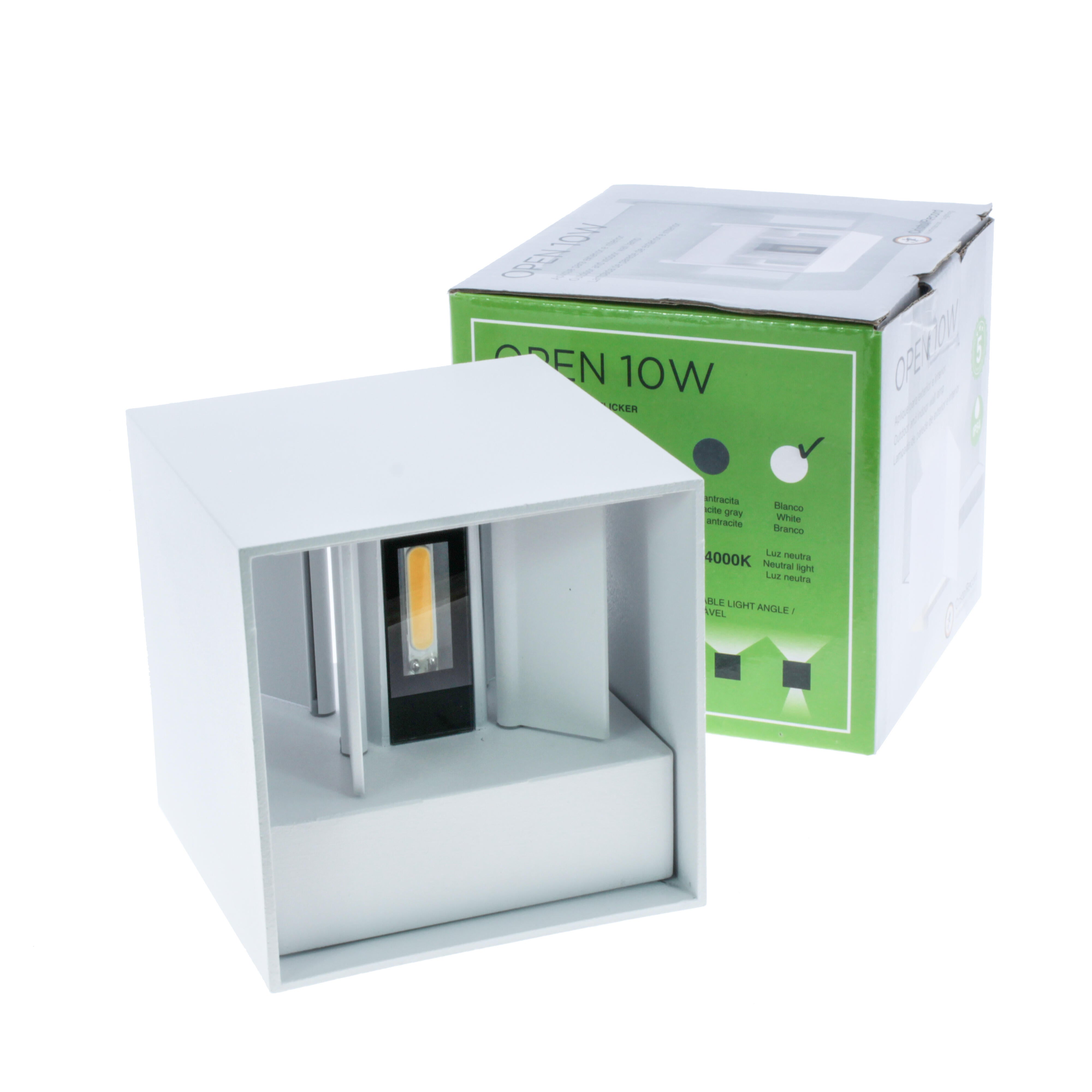 Aplique de exterior Open 10W 4000K blanco - 10