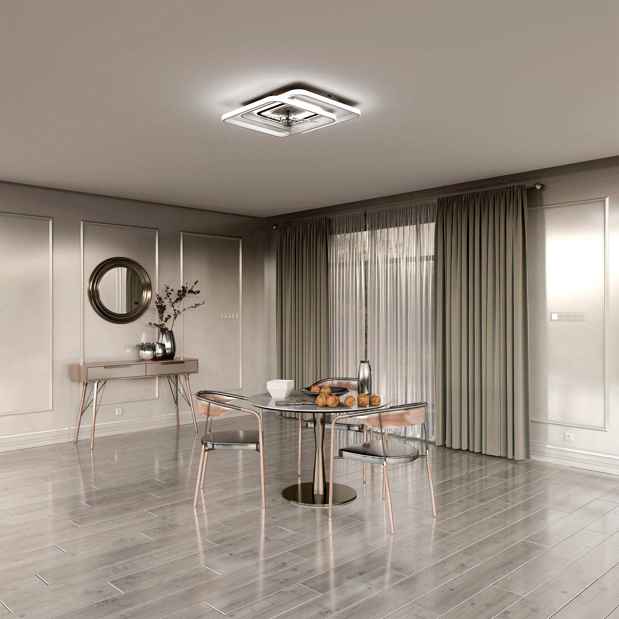 Ventoinha de teto 48.8cm 60W DC branco Altea - 11