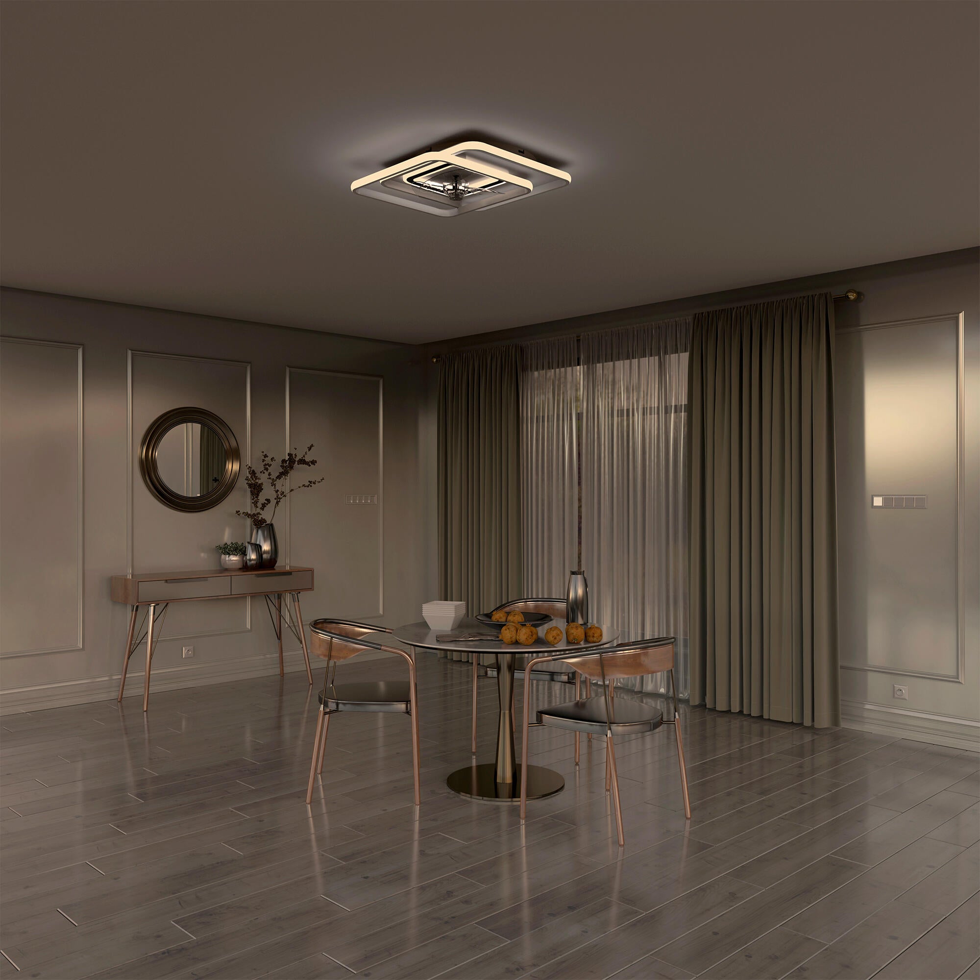 Ventoinha de teto 48.8cm 60W DC branco Altea - 12