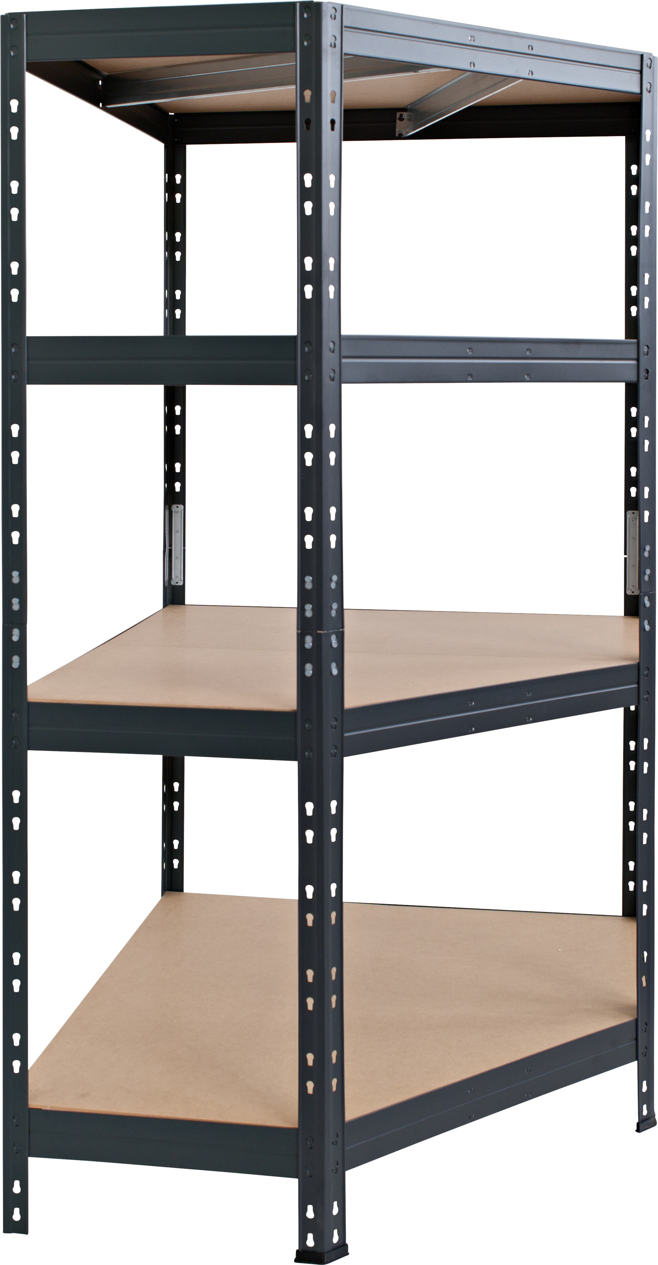 Estante metálica de canto 4 prateleiras madeira 180x90x45 cm 250 kg Ar Shelving - 3