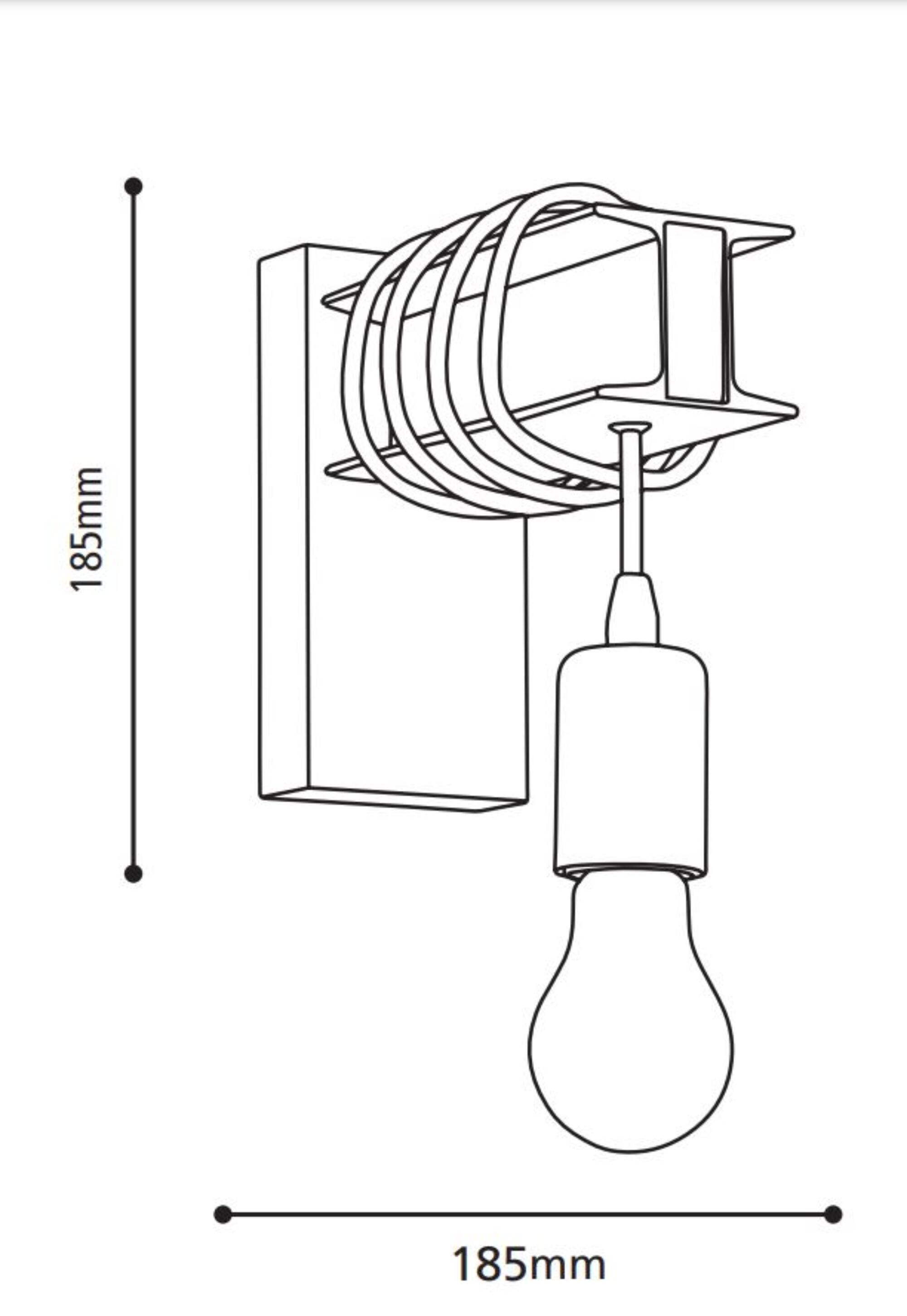 Candeeiro de parede LED MEDBOURNE 1 LUZ PRETO - 3