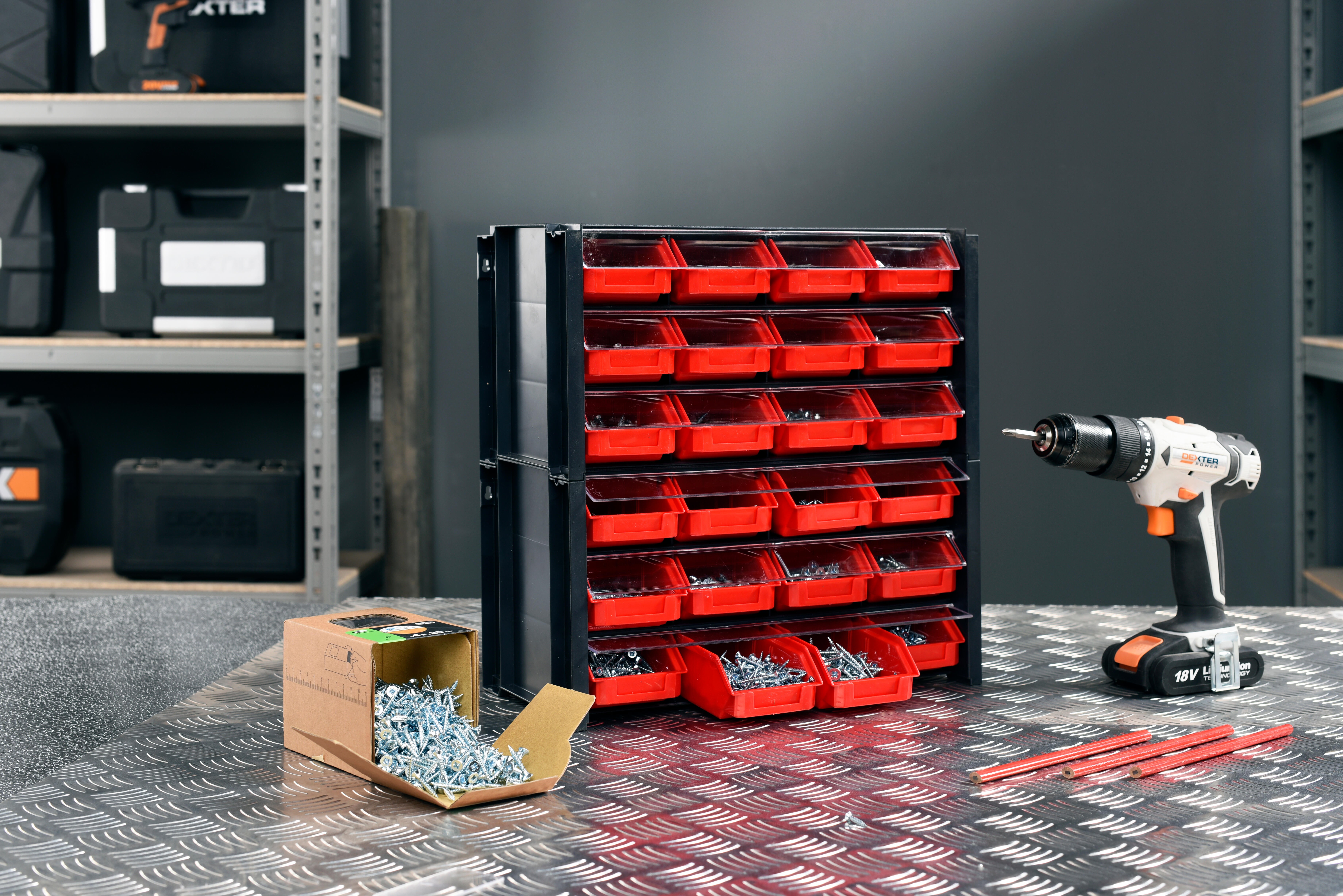 Módulo organizador empilhável com 12 divisões 19x36x17 cm Tayg - 3