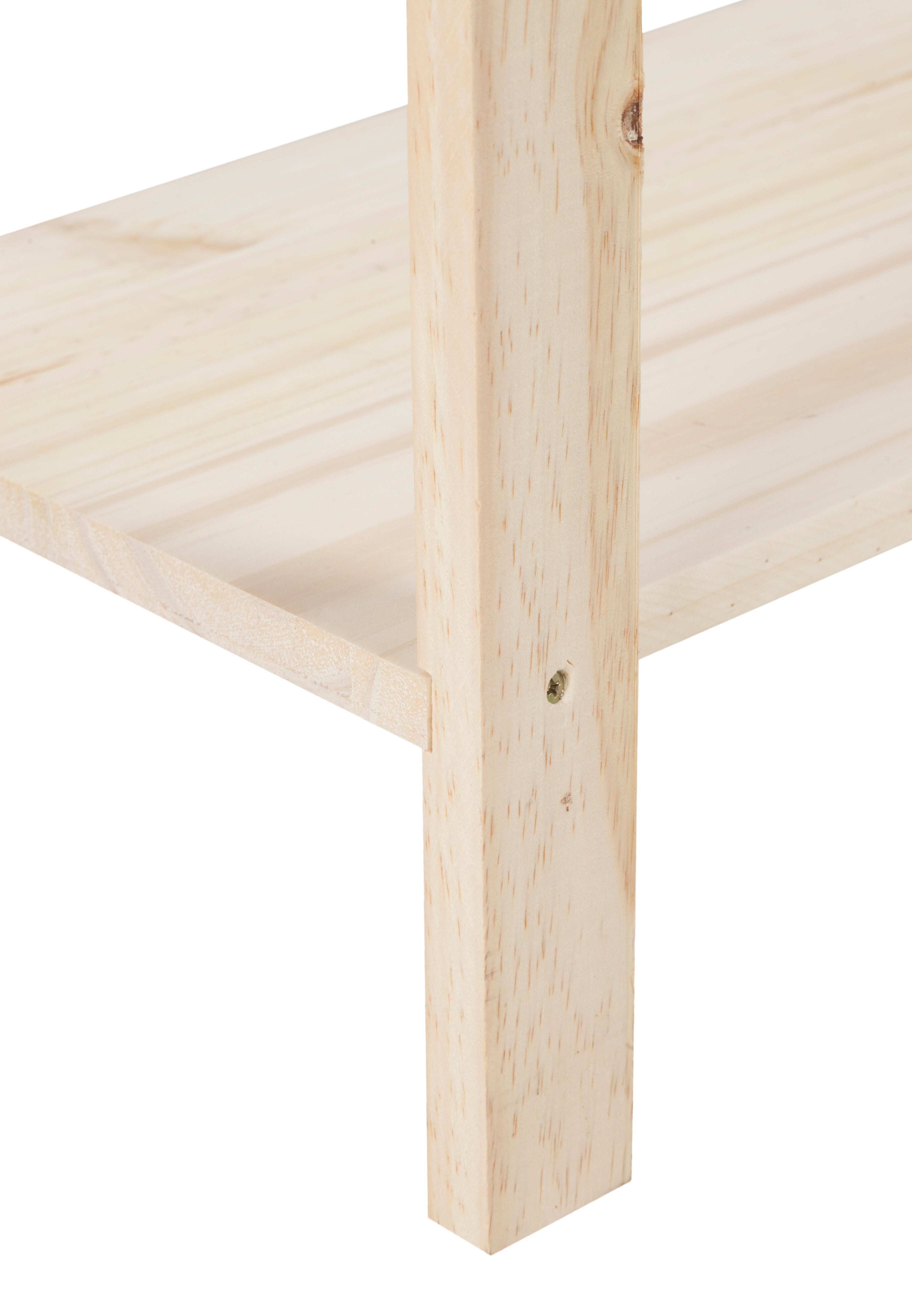 Estantería de madera de pino macizo con 3 baldas 93x65x28cm 90Kg - 14