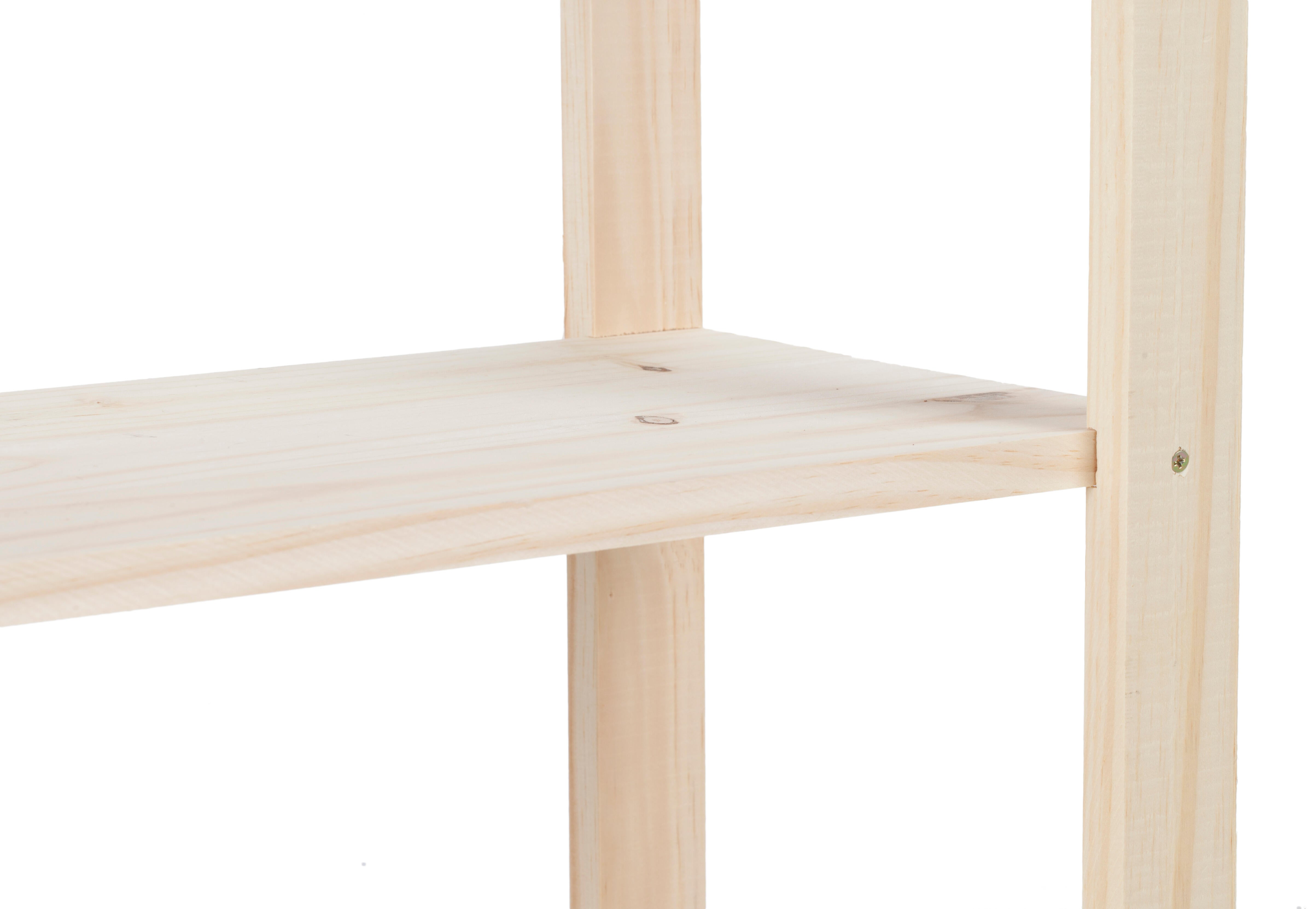 Estantería de madera de pino macizo con 3 baldas 93x65x28cm 90Kg - 13