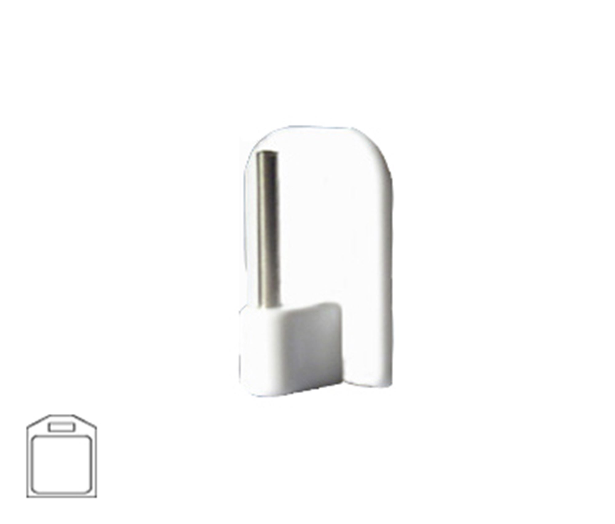 4 soportes adhesivos para portavisillos blanco