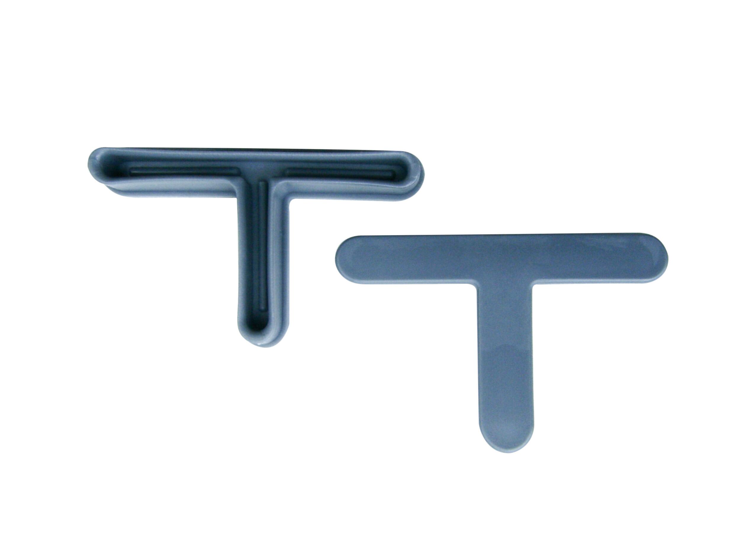 Kit 4 pés de plástico 7X4CM CINZA - 2