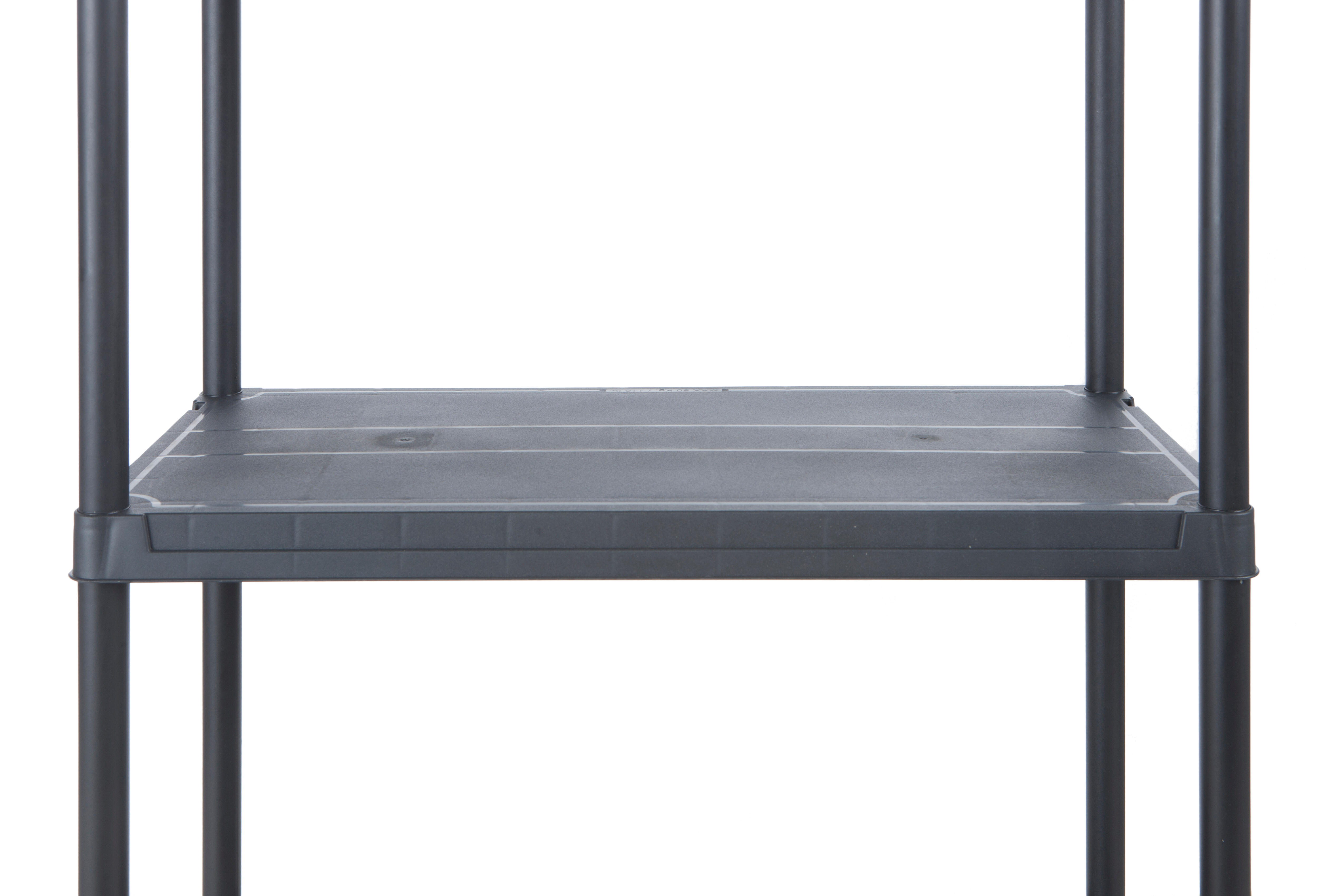 Estante em PVC preto 5 prateleiras 180x80x40 cm 250 kg Universal - 11