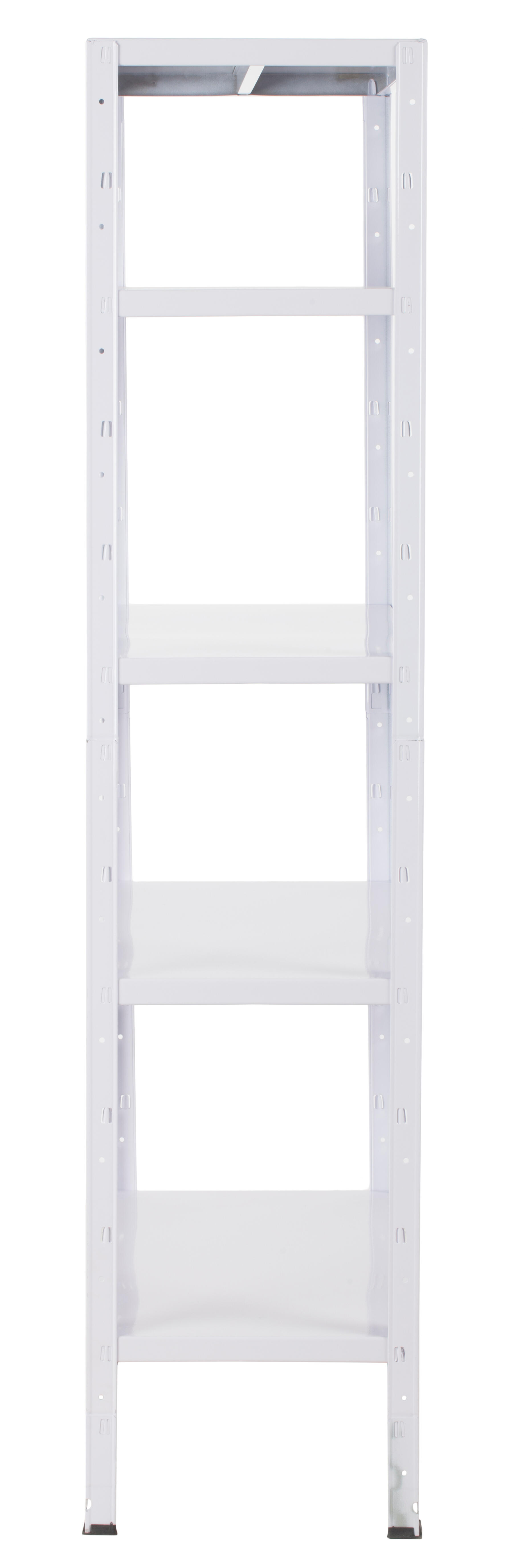 Estante metálica branco 5 prateleiras 180x90x40 cm 70 kg Spaceo - 3