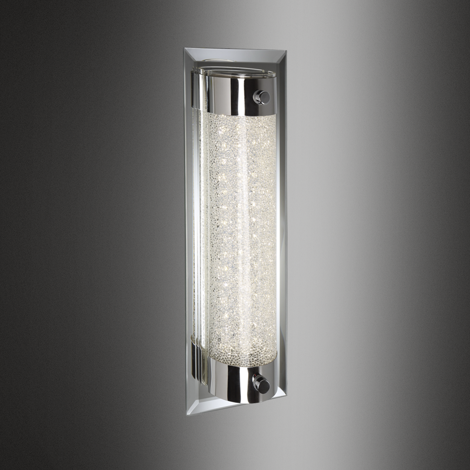 Aplique LED Tube, 8W, 680LM, 4000K, hierro y cristal, 7.5x30cm, cromo - 2