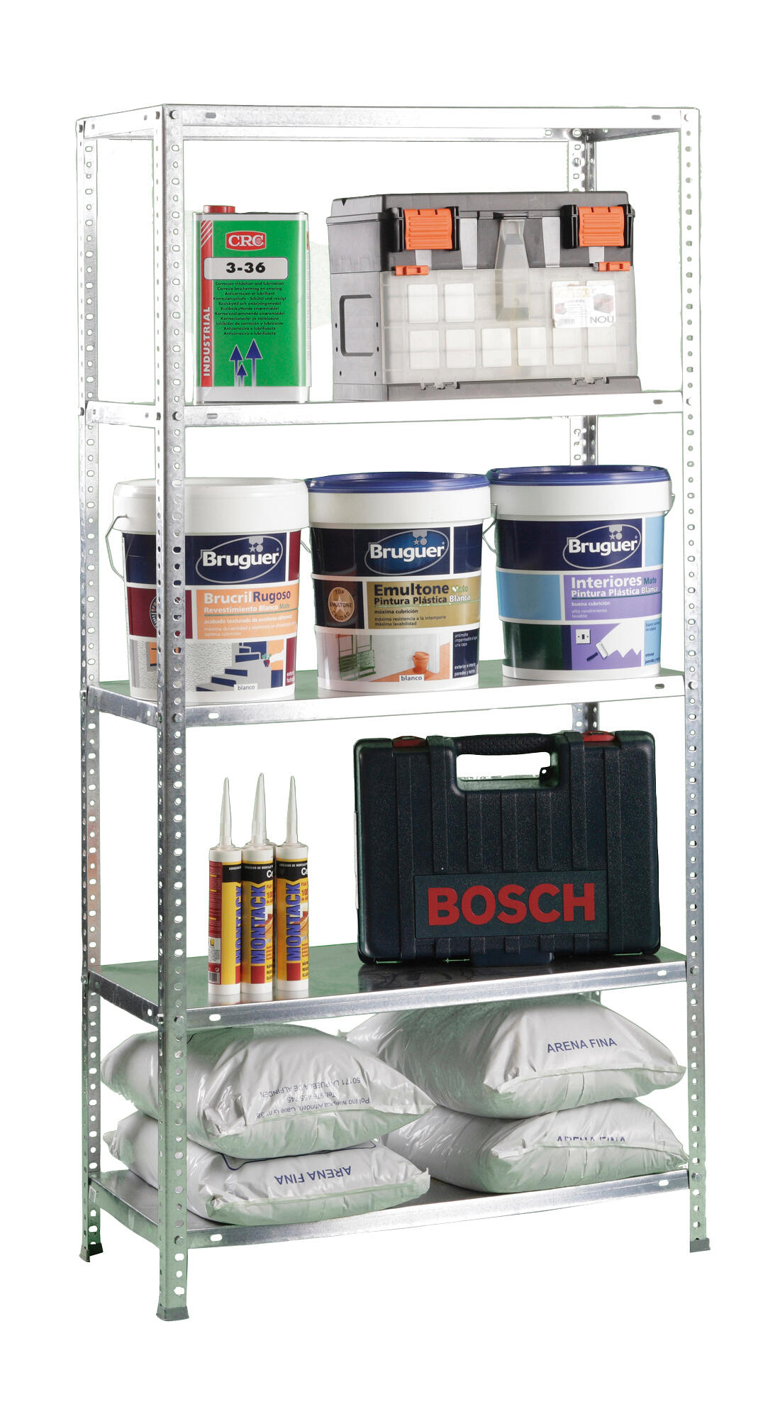 Estante com parafusos metálica 5 prateleiras 180x80 cm 500 kg Comfort Mini - 8