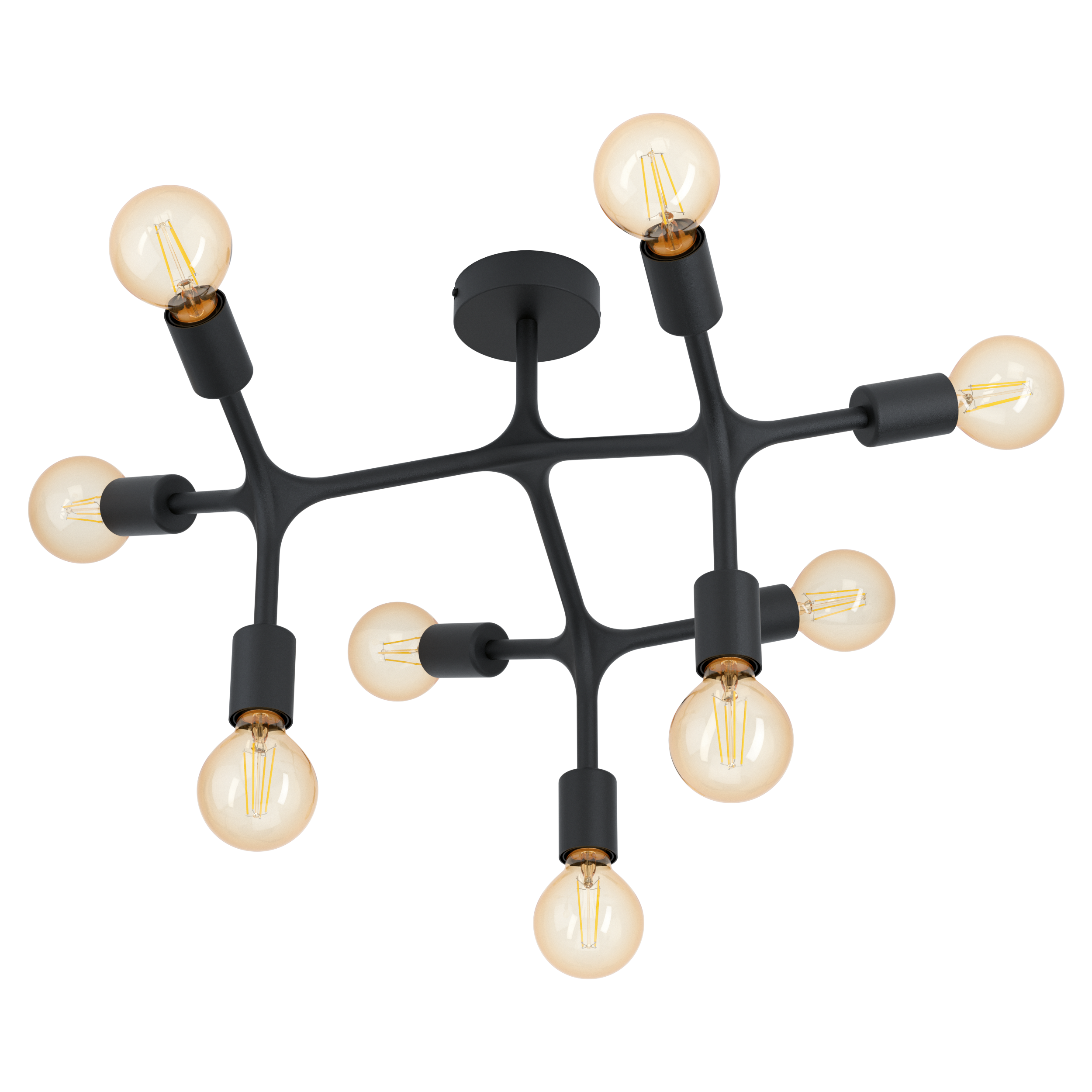 Candeeiro de teto BOCADELLA E27 540W D64CM PRETO - 2