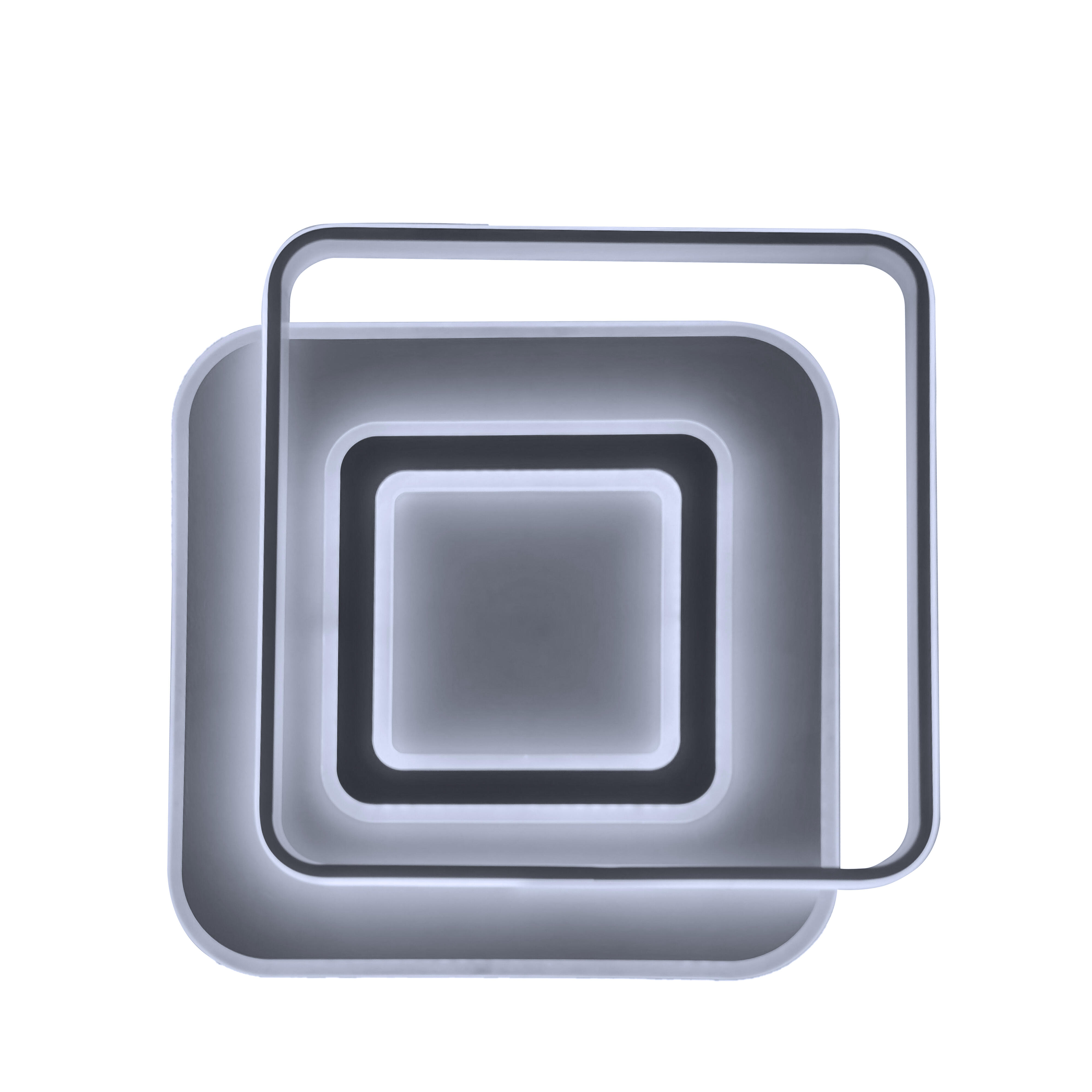 Plafon led de intensidad y tono de luz regulable,cuadrado,48x48cm,mando,7920lm
