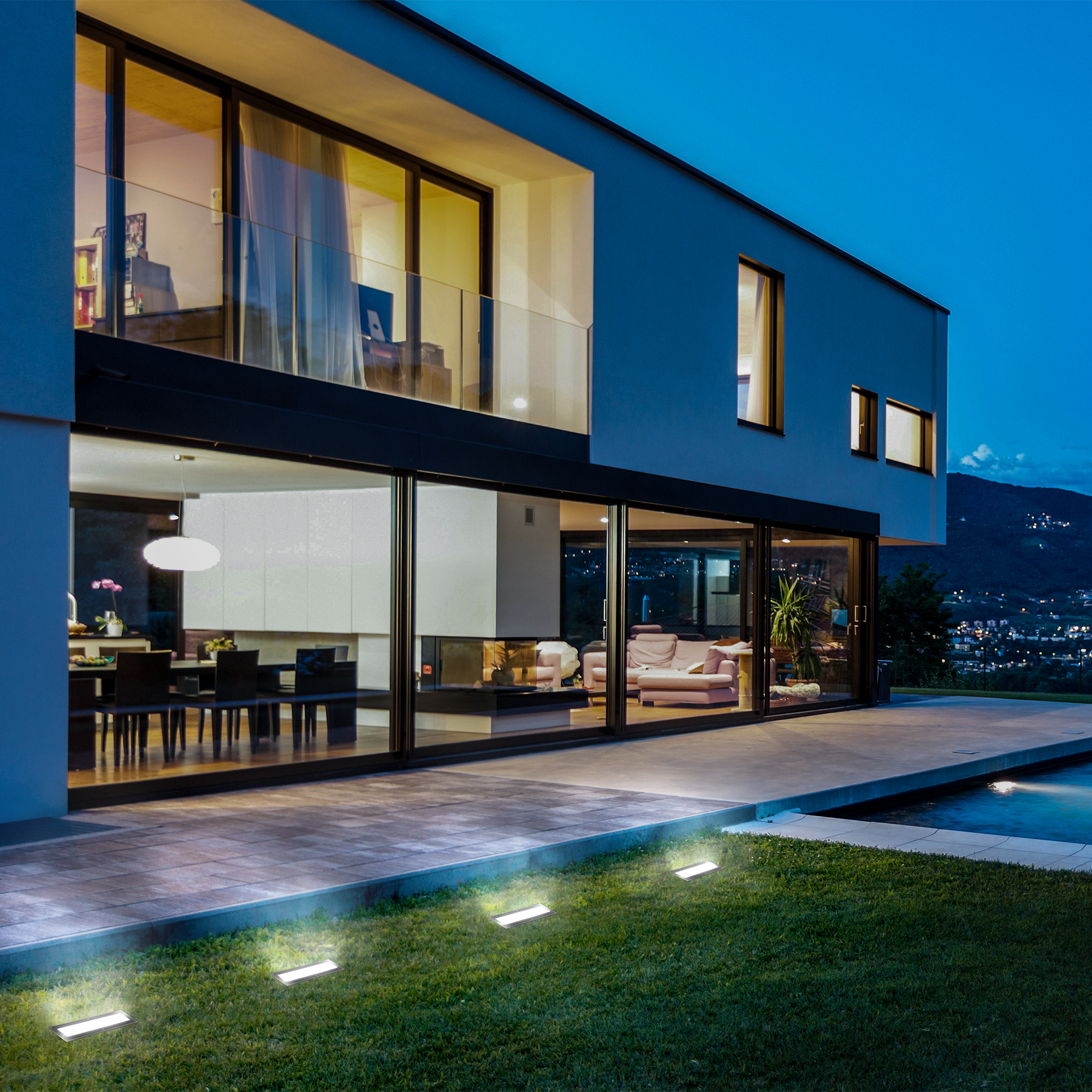 Foco solar LED Linear negro 150 lm blanco neutro - 2