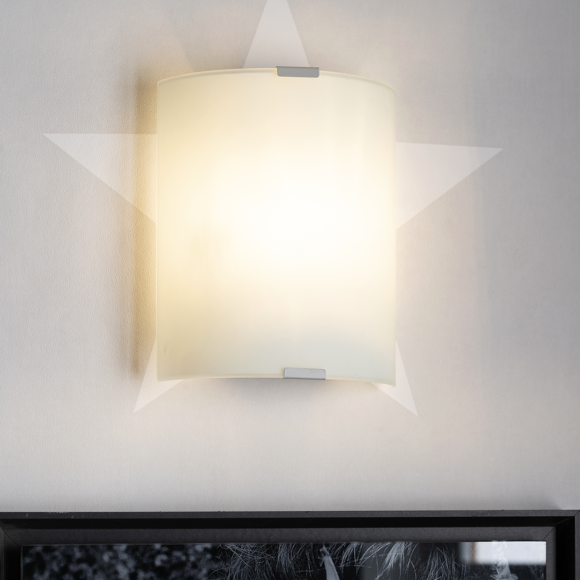 Candeeiro de parede GRAFIK 1 LUZ VIDRO BRANCO - 4