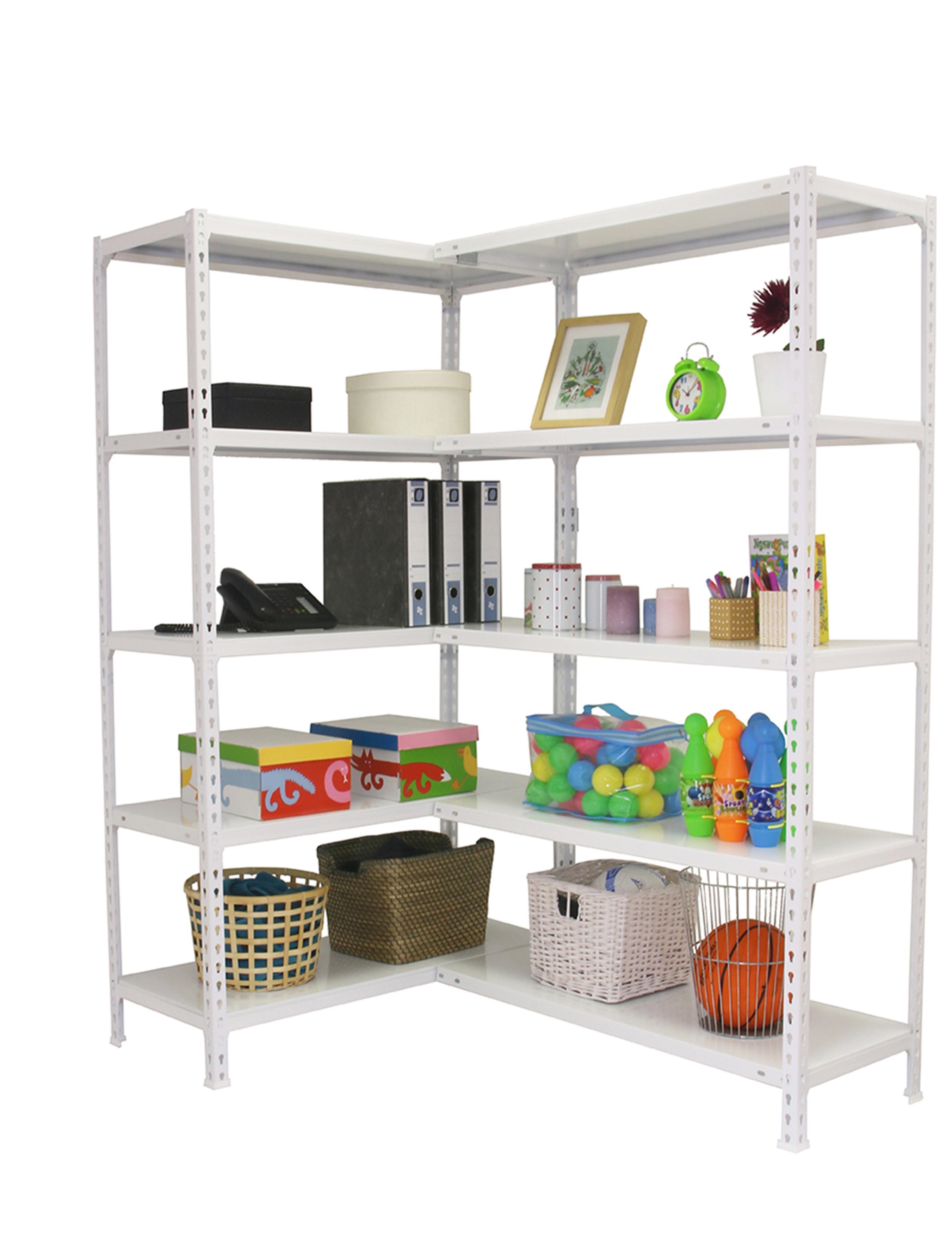 Estante metálica 5 prateleiras 100x40x180 cm 800 kg branco Simonrack - 2