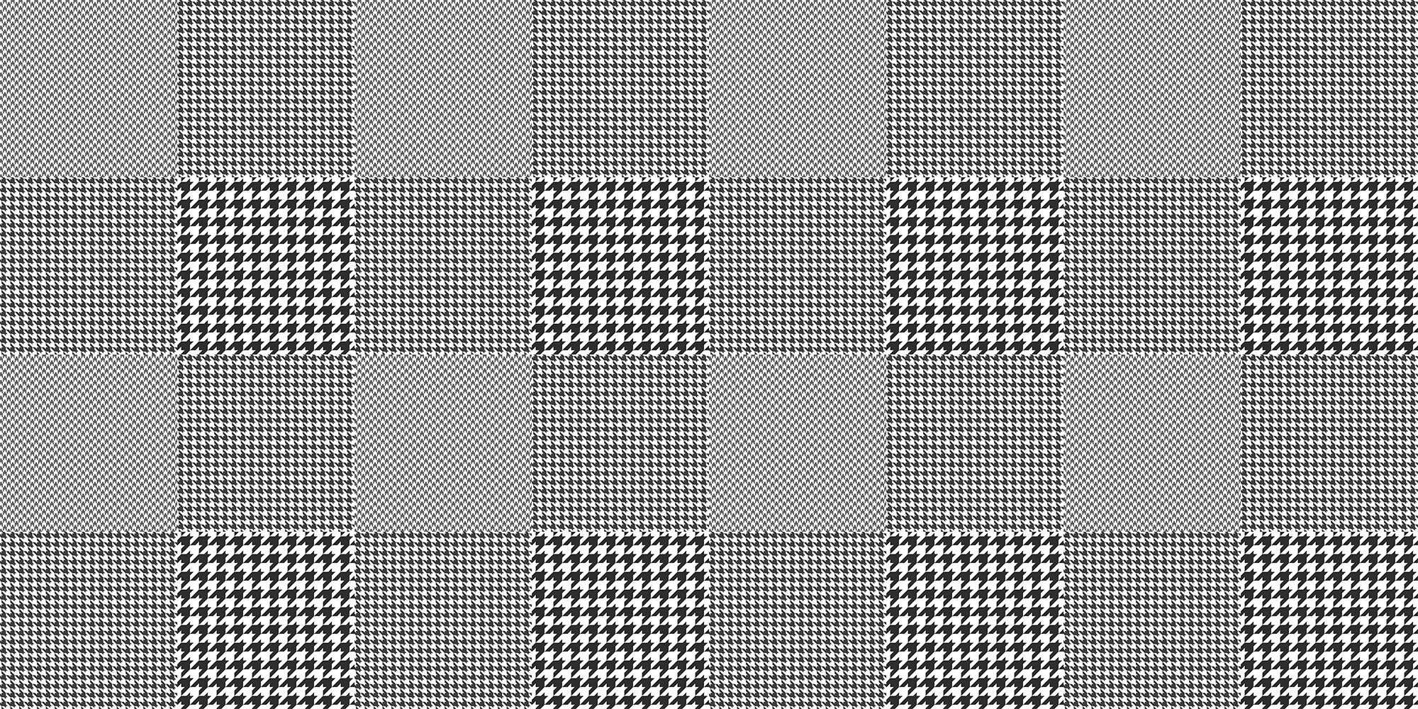 Revestimiento adhesivo mural negro houndstooth de 1 x 2m