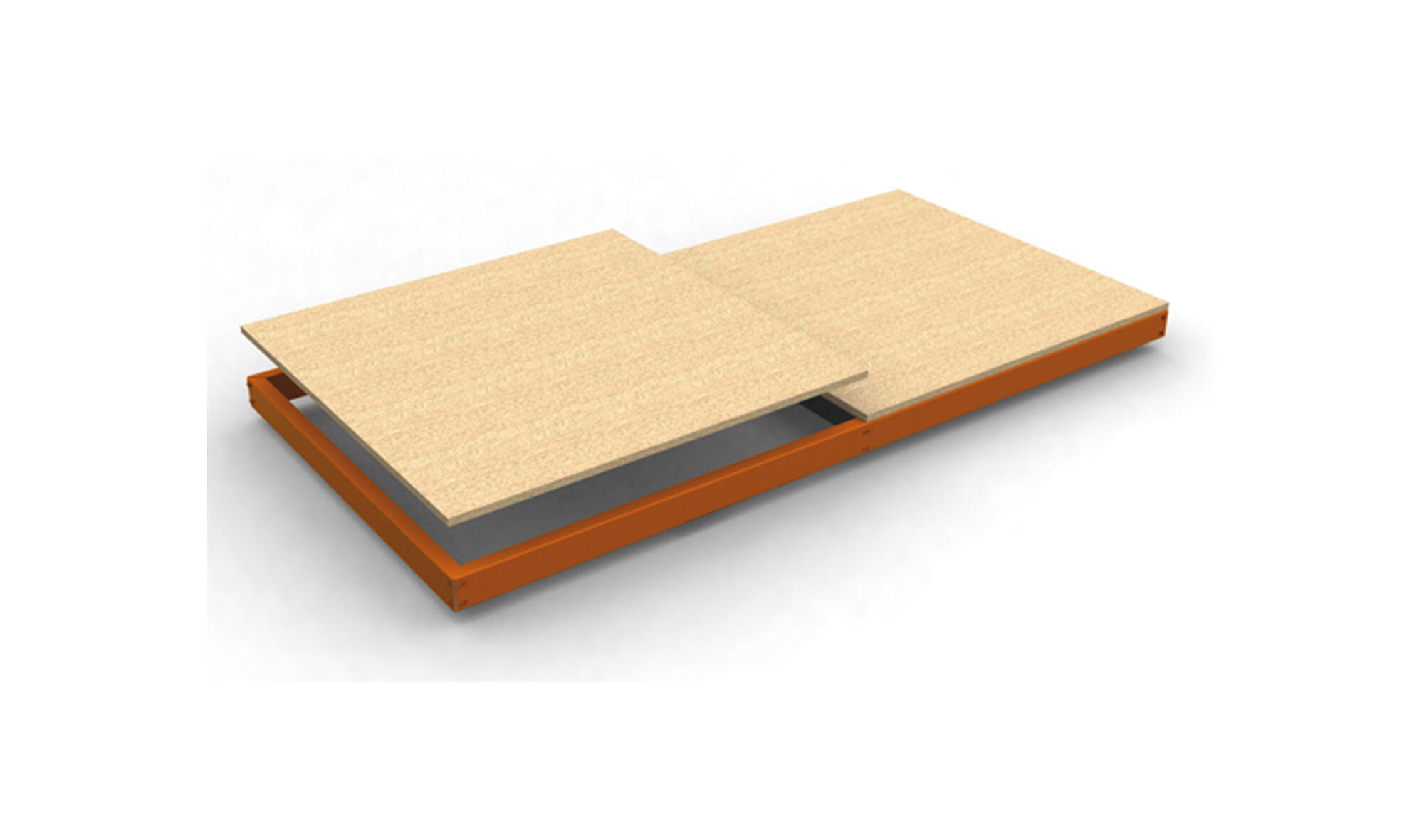Estante adicional simonforte naranja madera 150x45x4,2cm